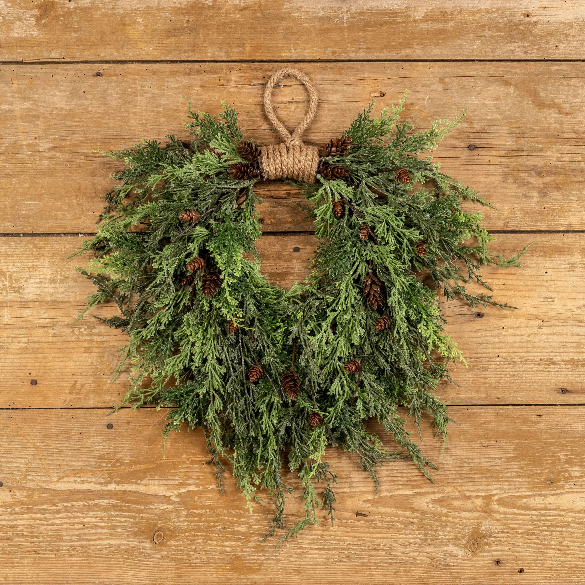 Mixed Cedar Hanging Wreath, 22"