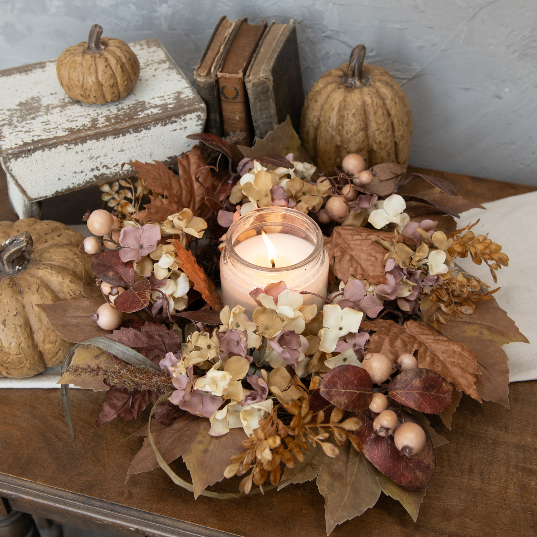 Maple Leaf & Berry Candle Ring, 17", photo 2 of 3