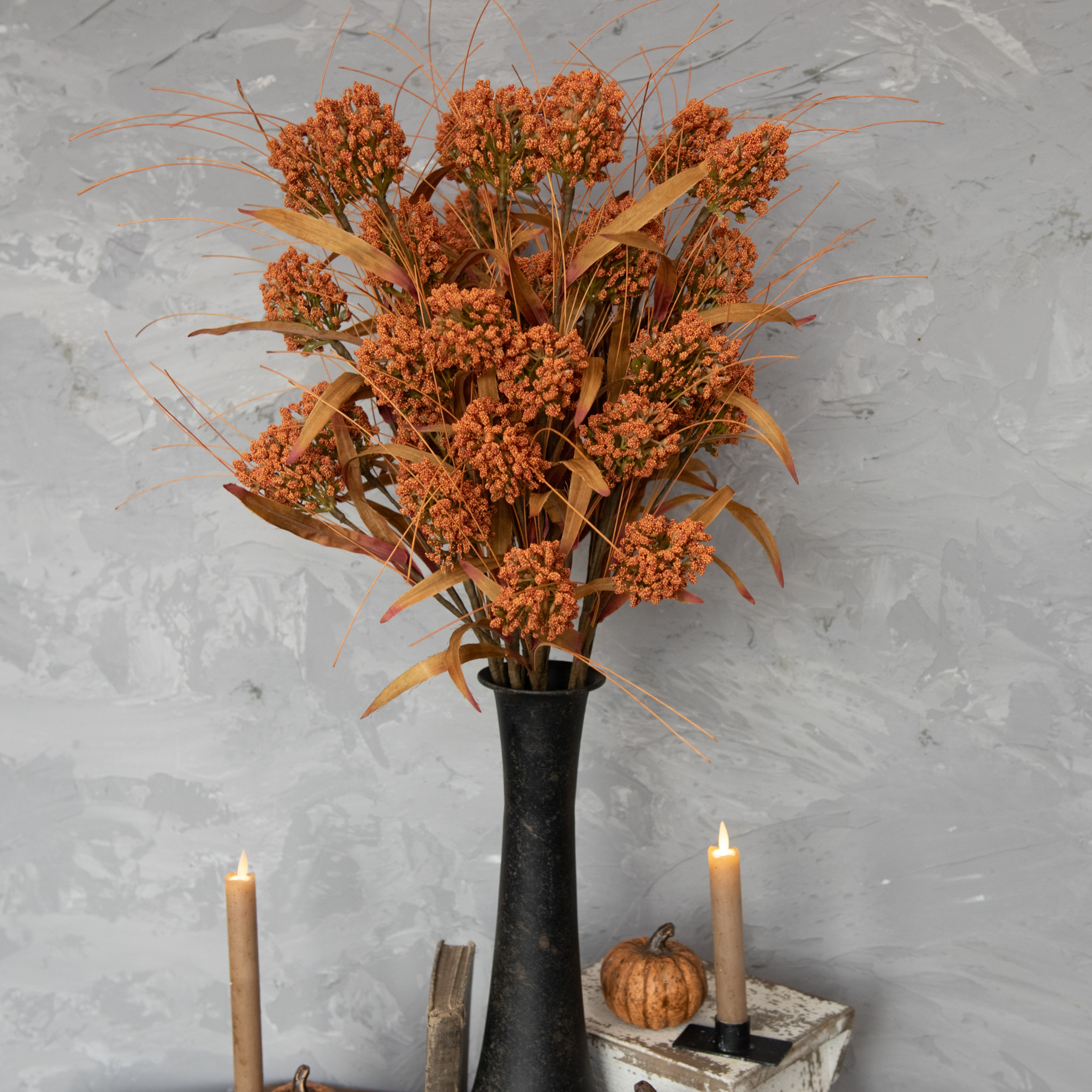 Orange Pom Pom Spray, 32", photo 2 of 3