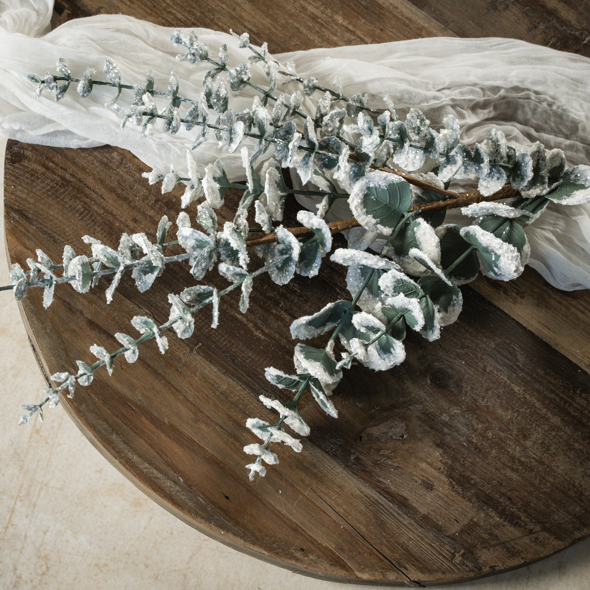 Snowy Eucalyptus Spray, 26"