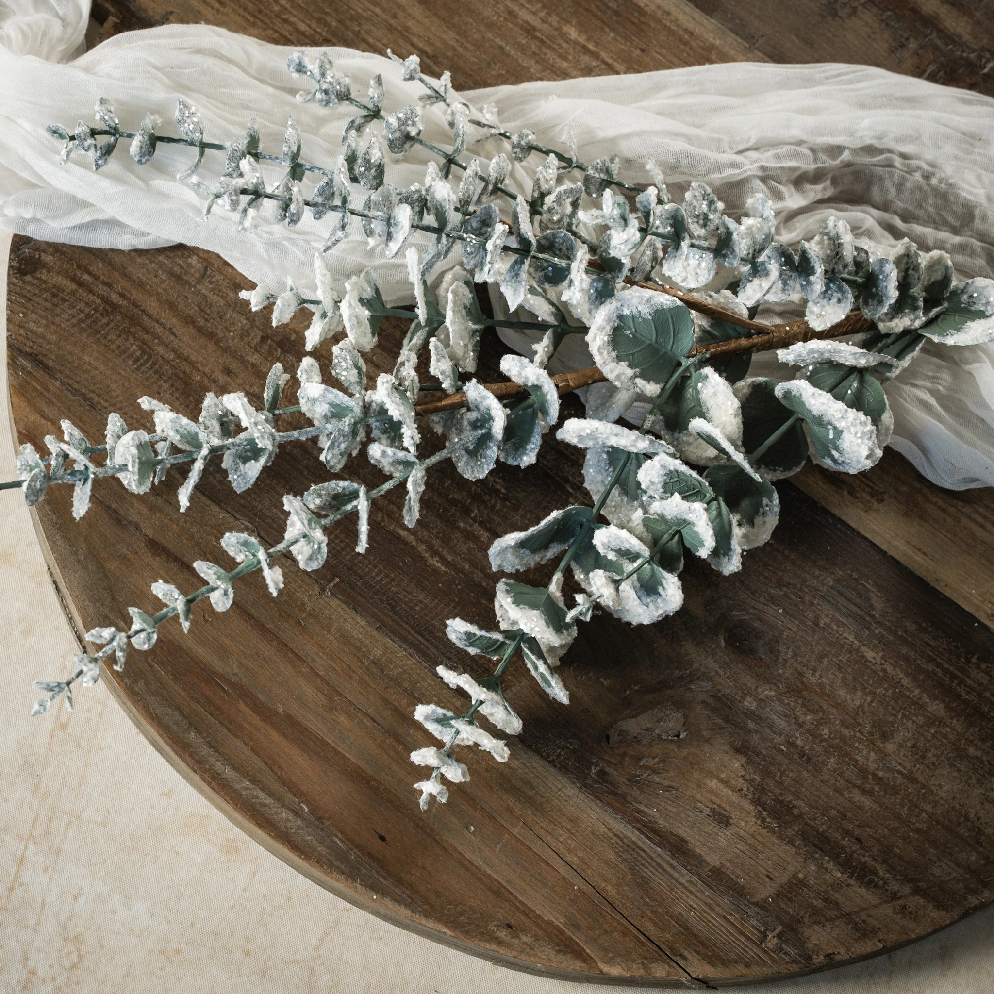 Snowy Eucalyptus Spray, 26"