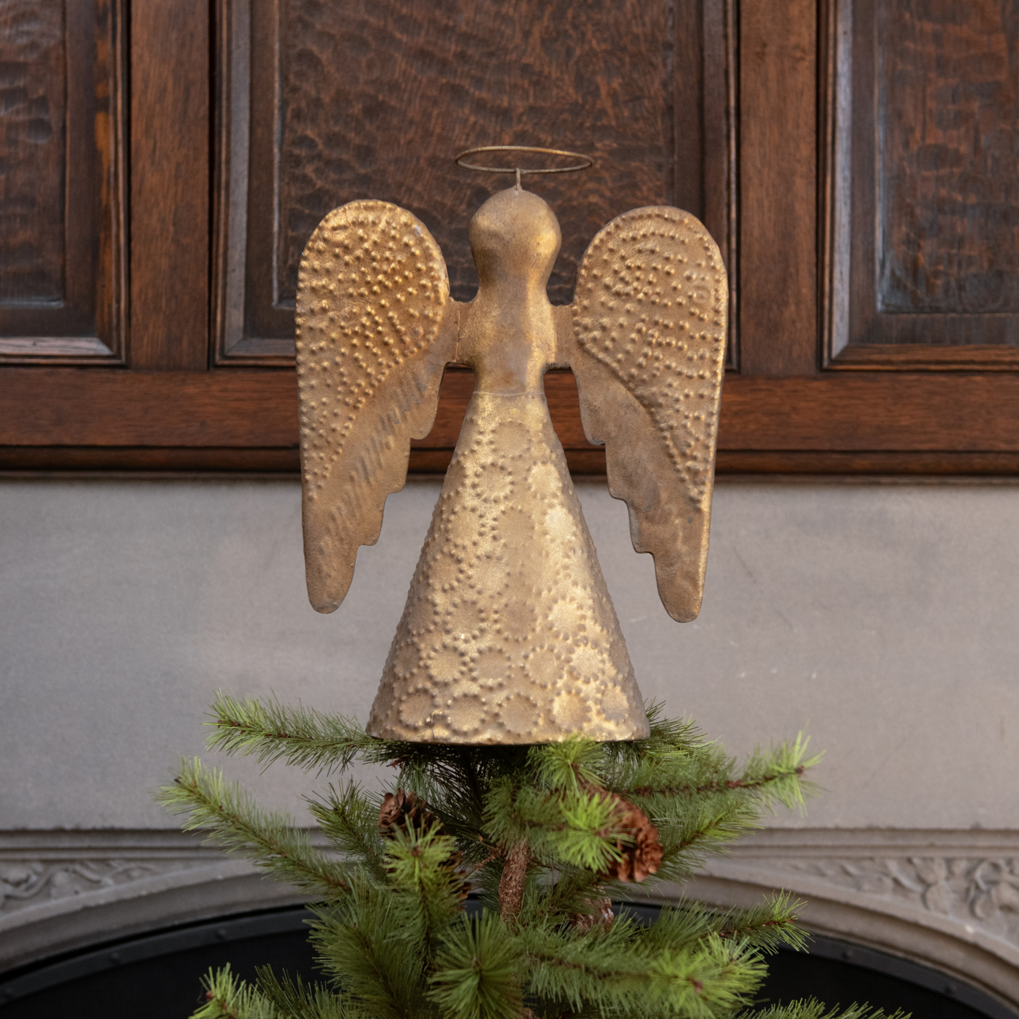 Antique Gold Angel Tree Topper