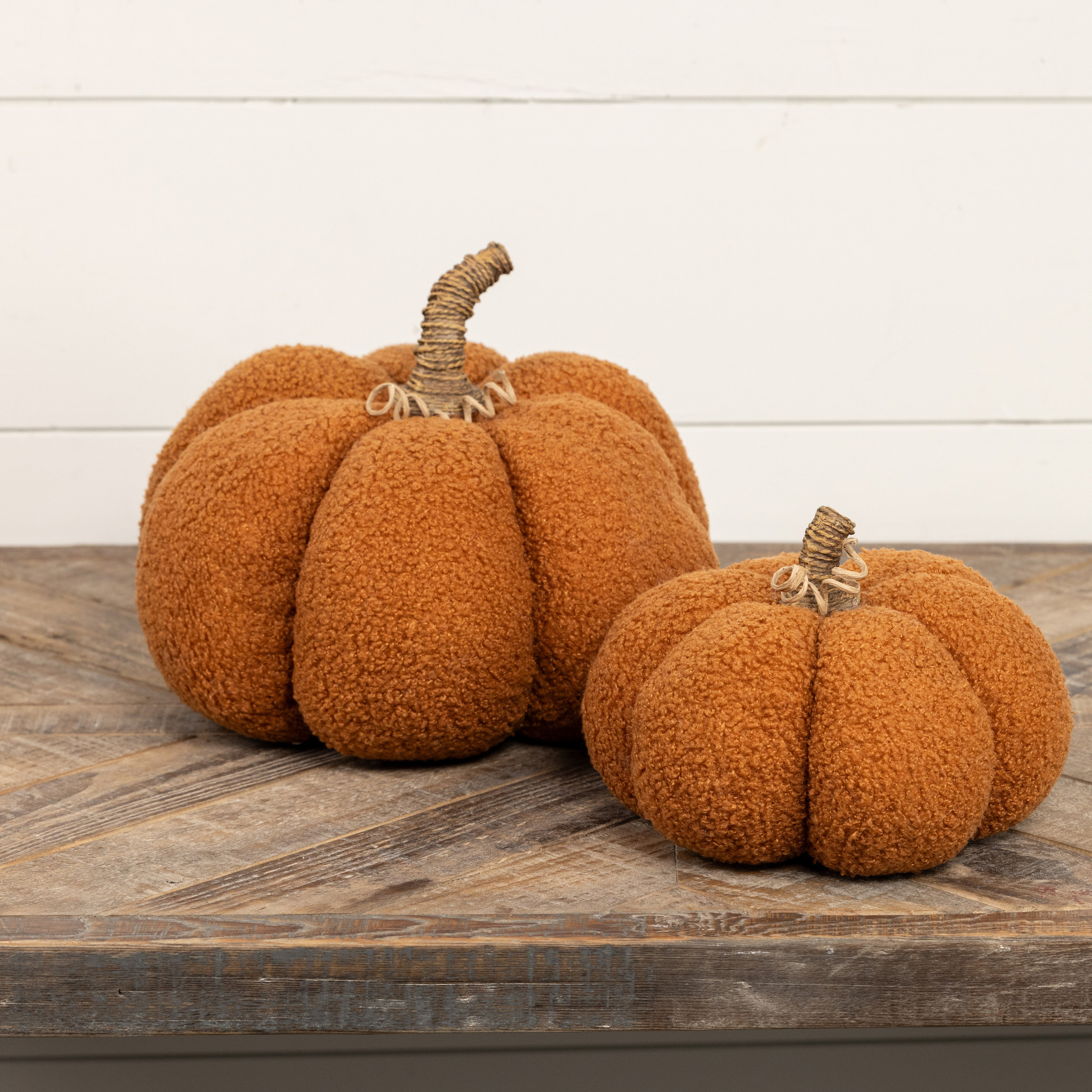 Orange Boucle Pumpkin, 8", photo 3 of 4