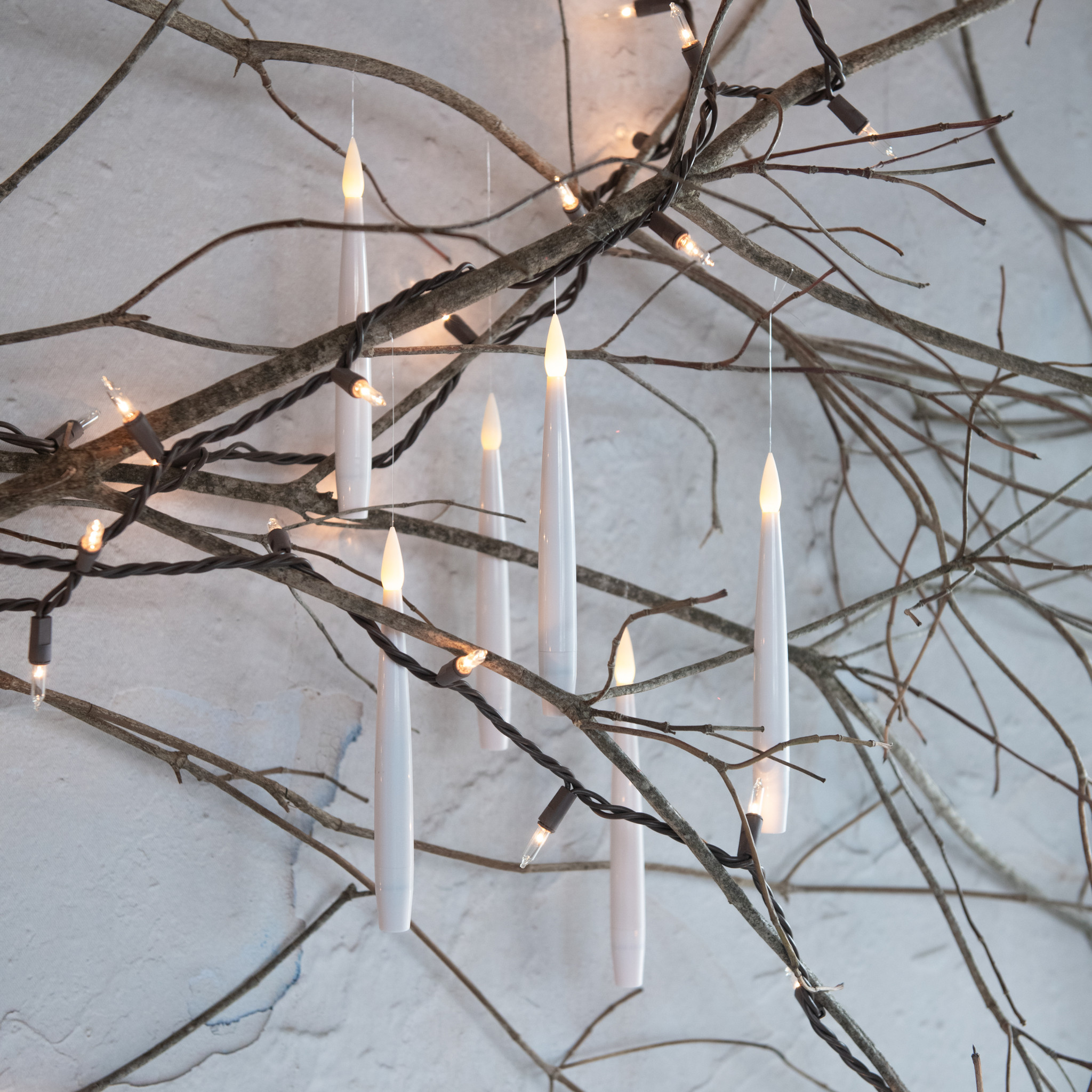 Hanging LED Candles, Set of 6