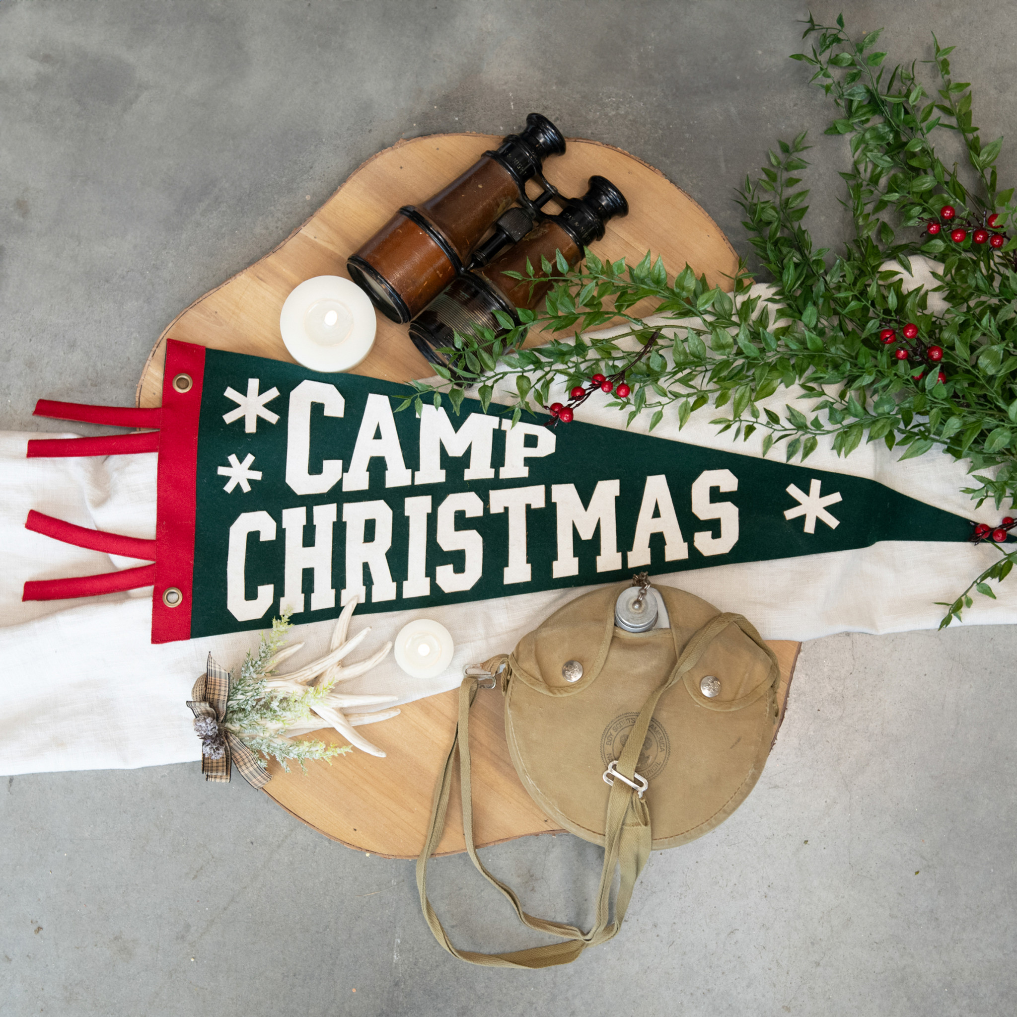 Camp Christmas Pennant, 27"