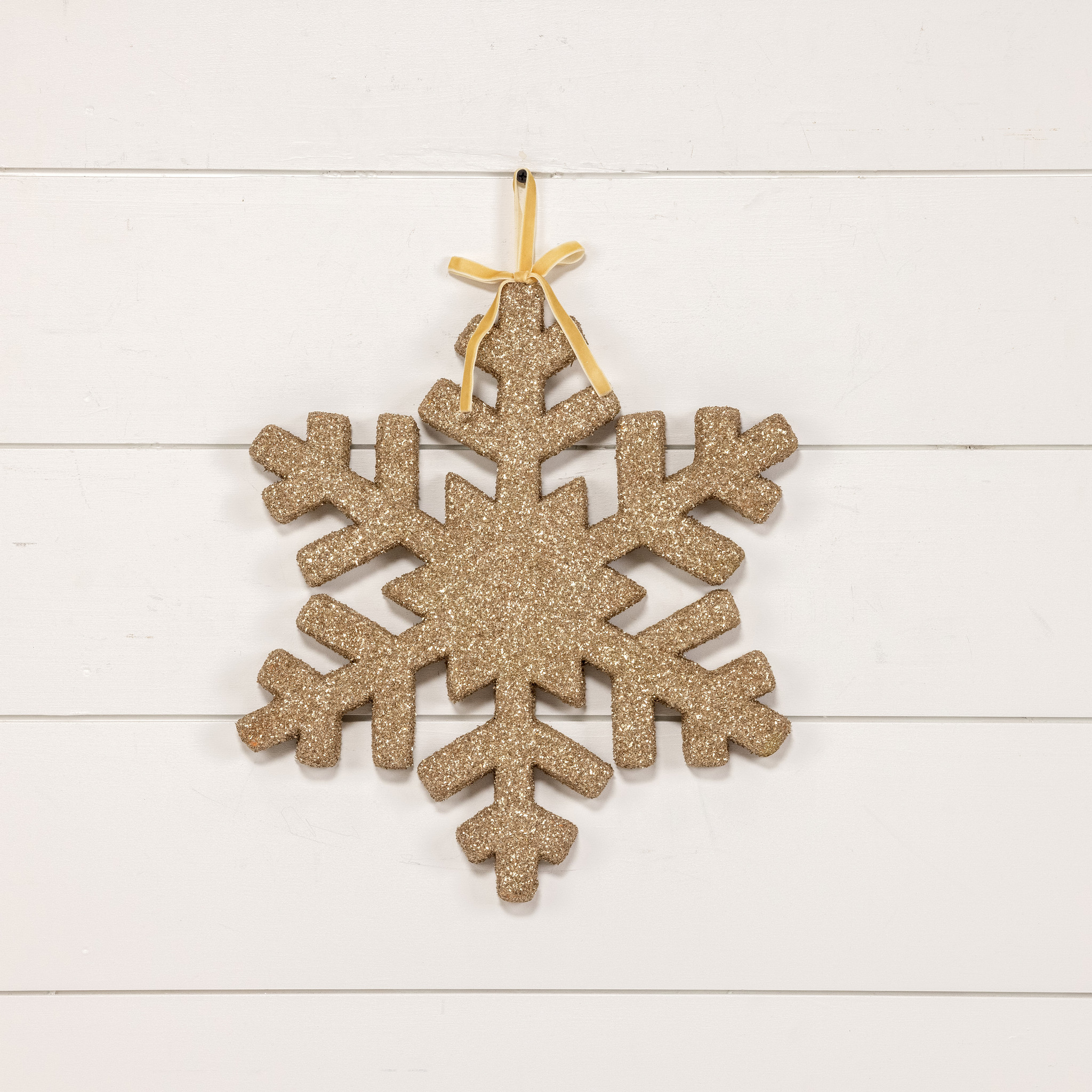 Gold Glittered Snowflake, 14.5", photo 3 of 3