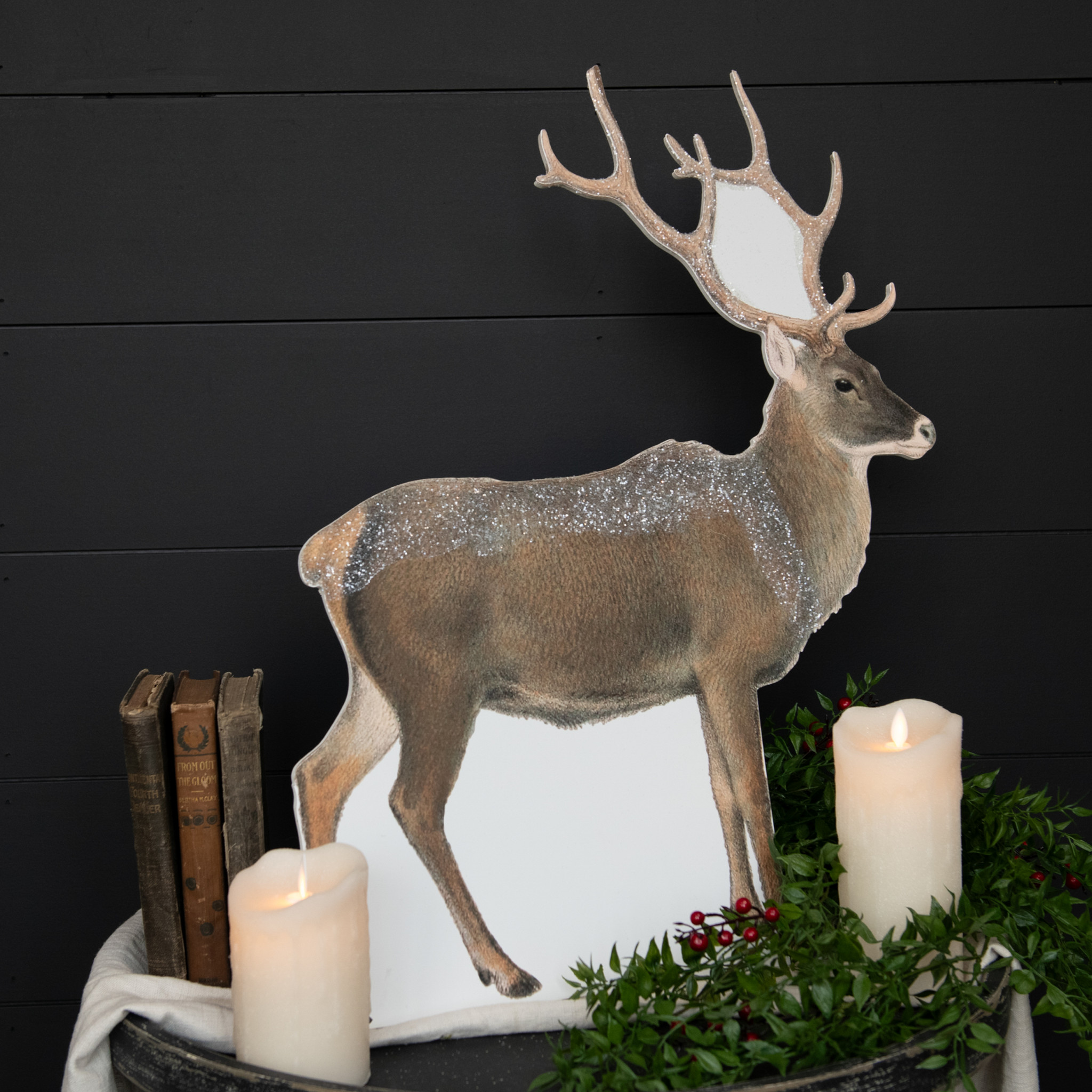 Glittered Deer Dummy Board, 24.25"