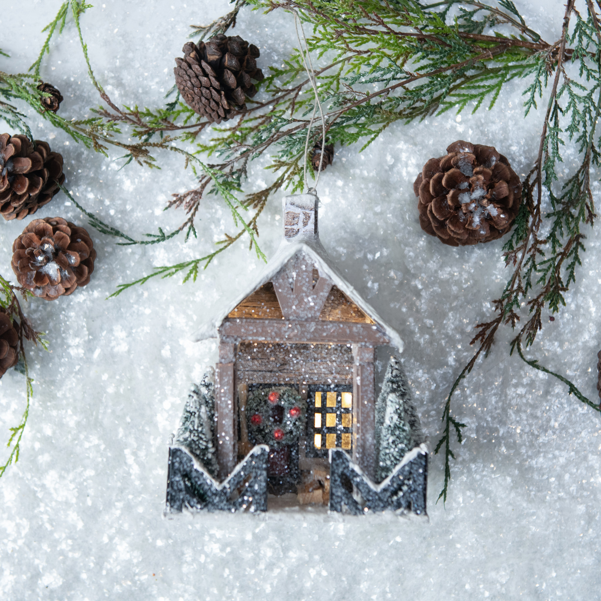 Timber Frame Cabin Ornament