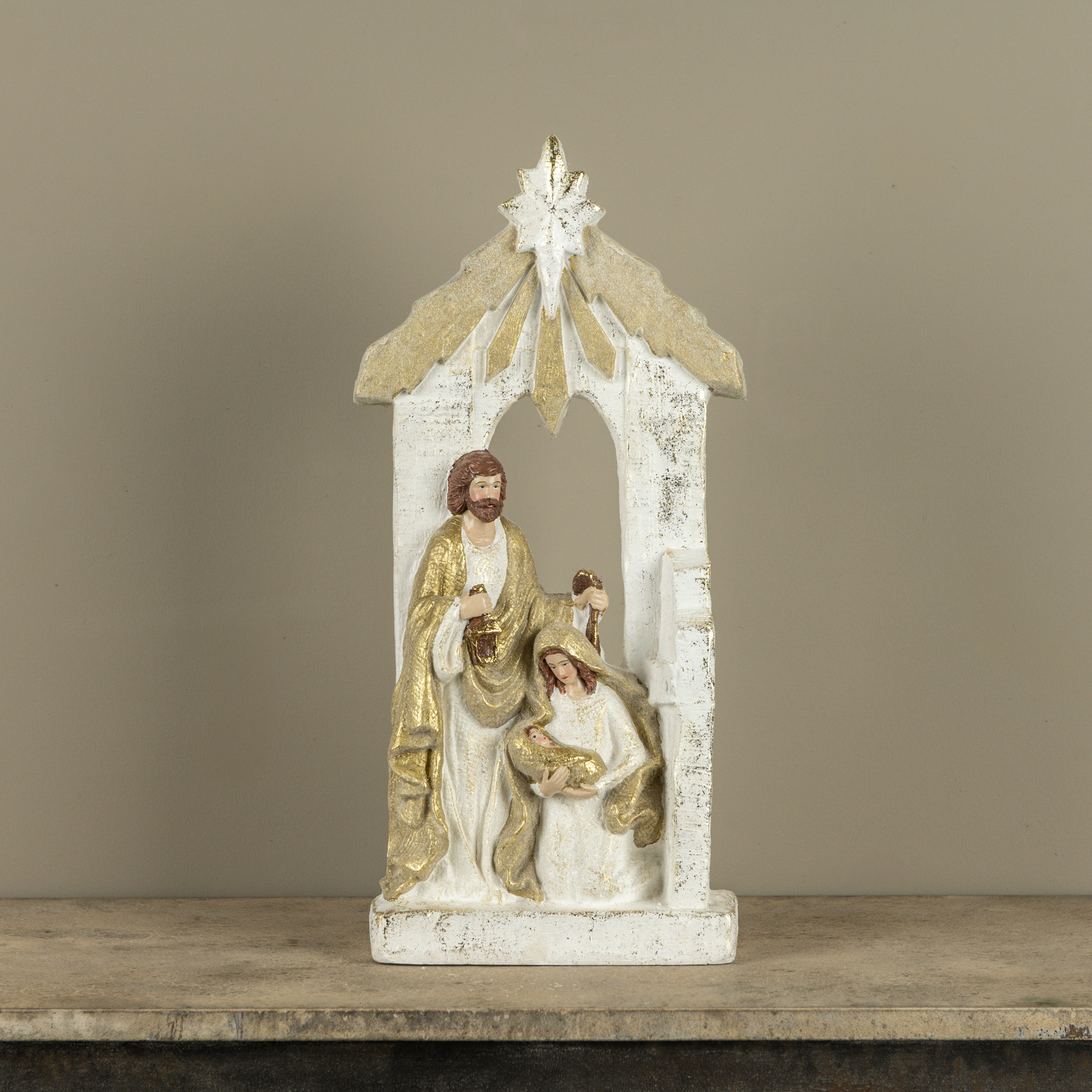 Gold & White Tabletop Nativity, photo 2 of 4