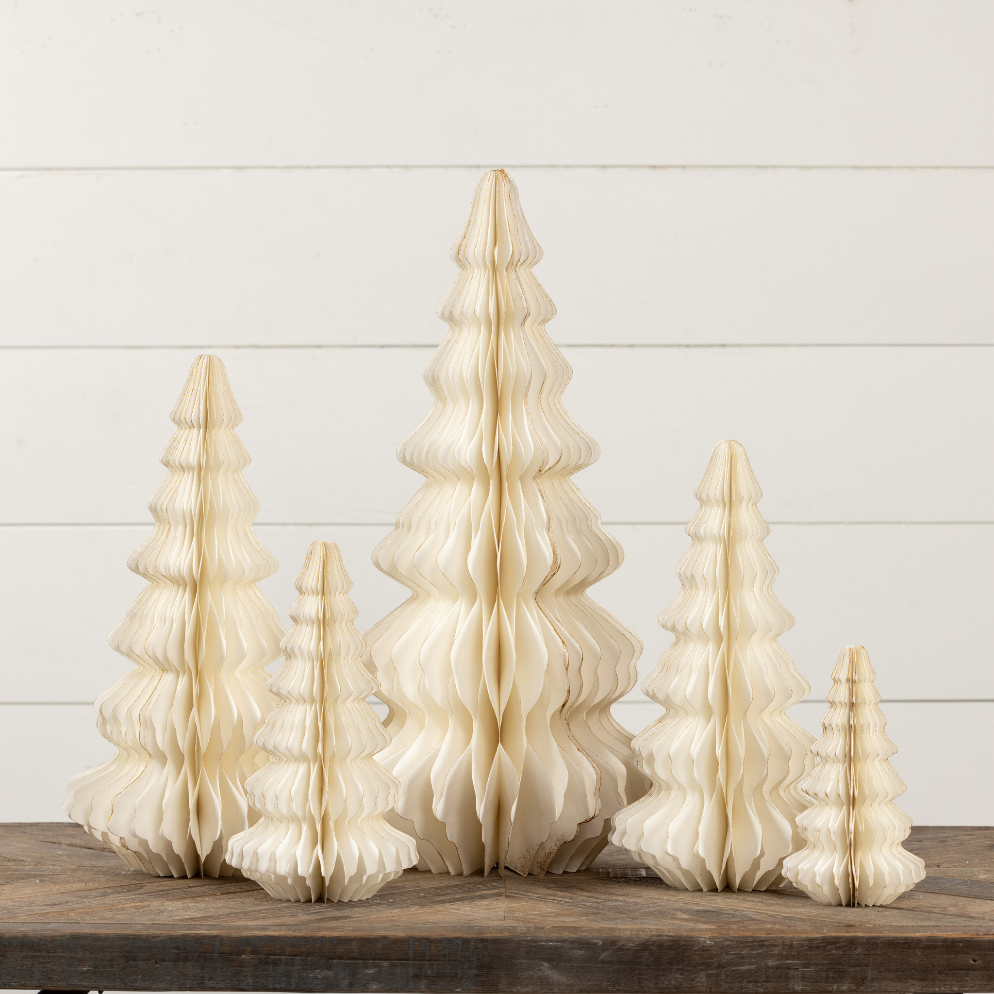 Ivory with Gold Trim Paper Tree, 7", photo 3 of 3