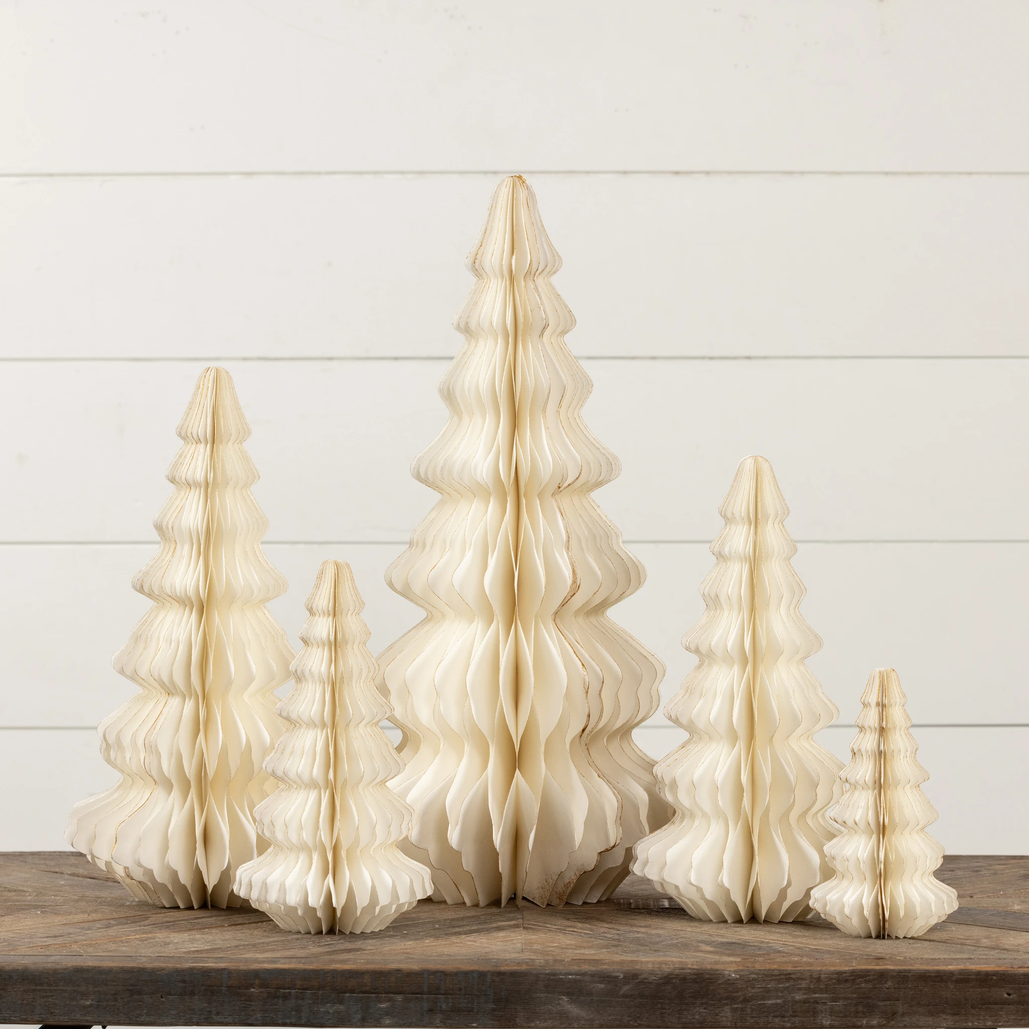 Ivory with Gold Trim Paper Tree, 7", photo 3 of 3