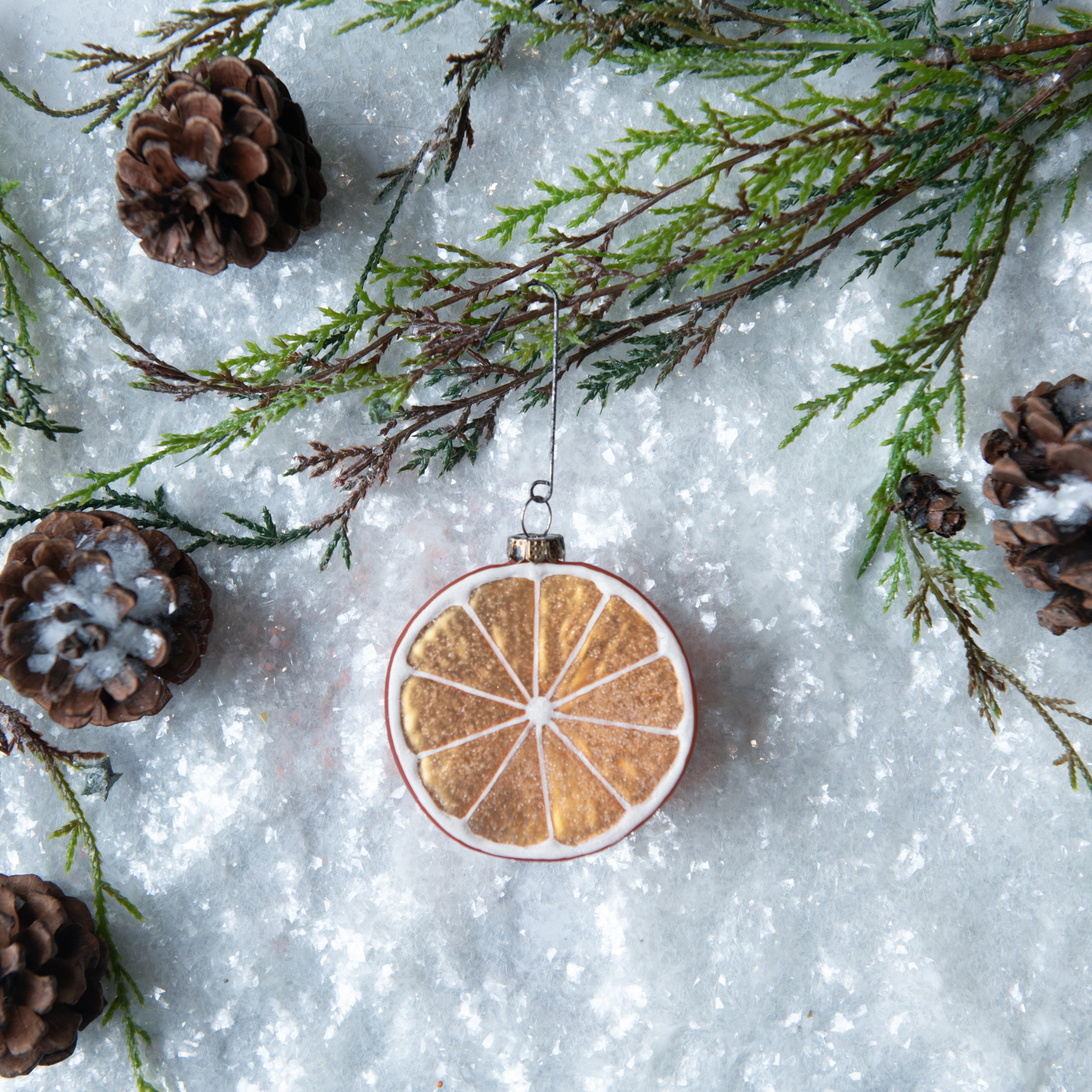 Orange Slice Ornament, 3.5"
