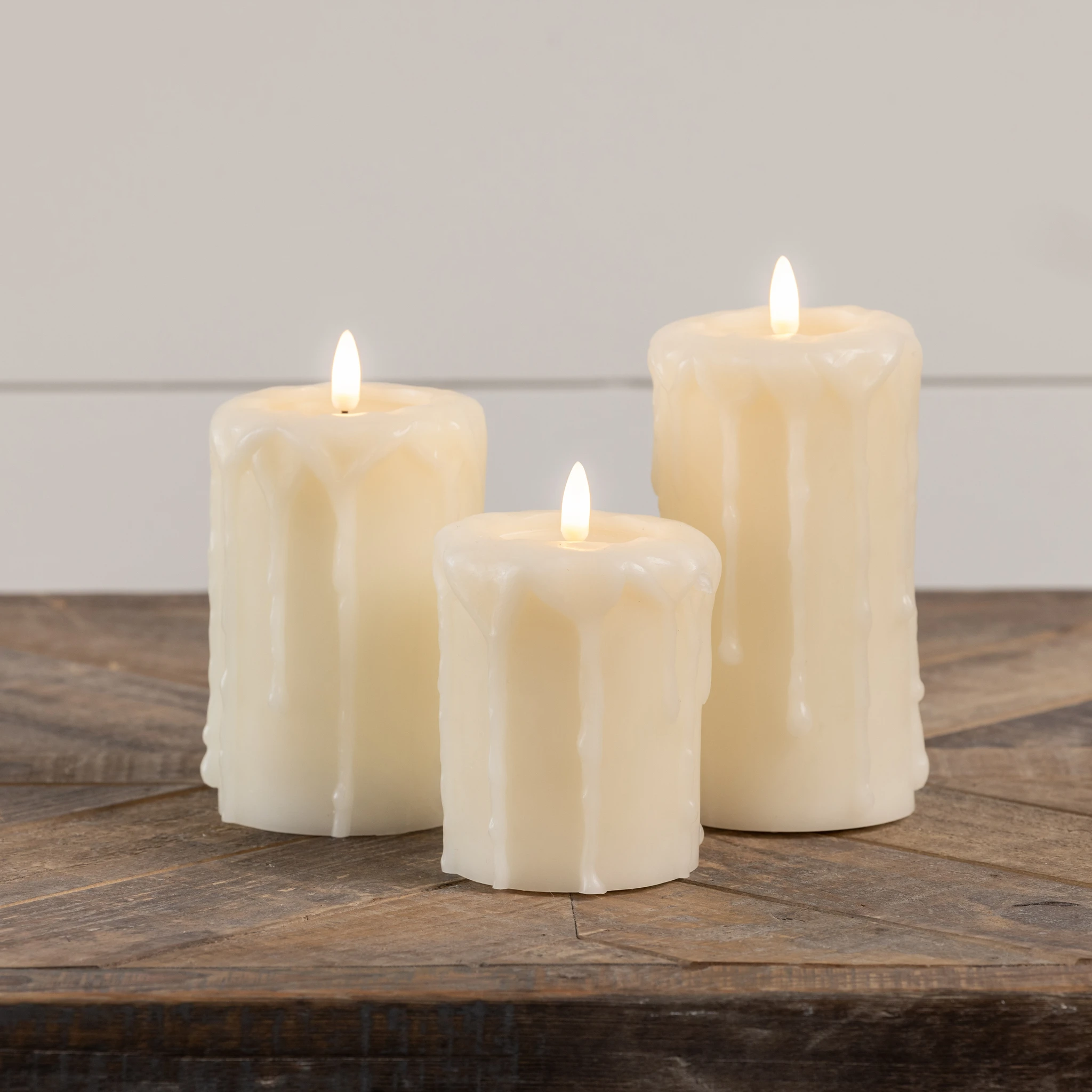 Flameless Cream Pillar Candle, 4", photo 3 of 3