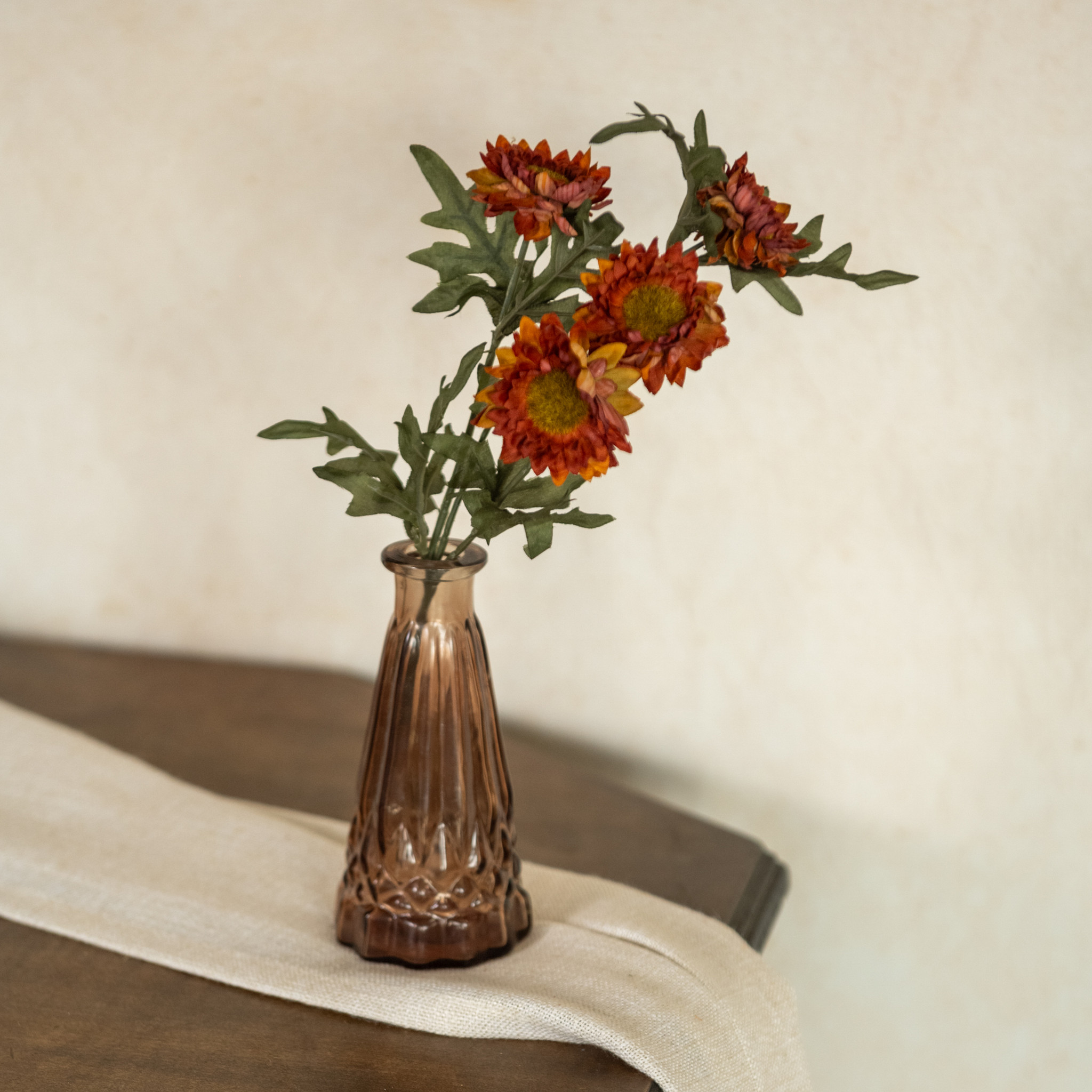 Burnt Orange Strawflower Pick, 11", photo 2 of 4