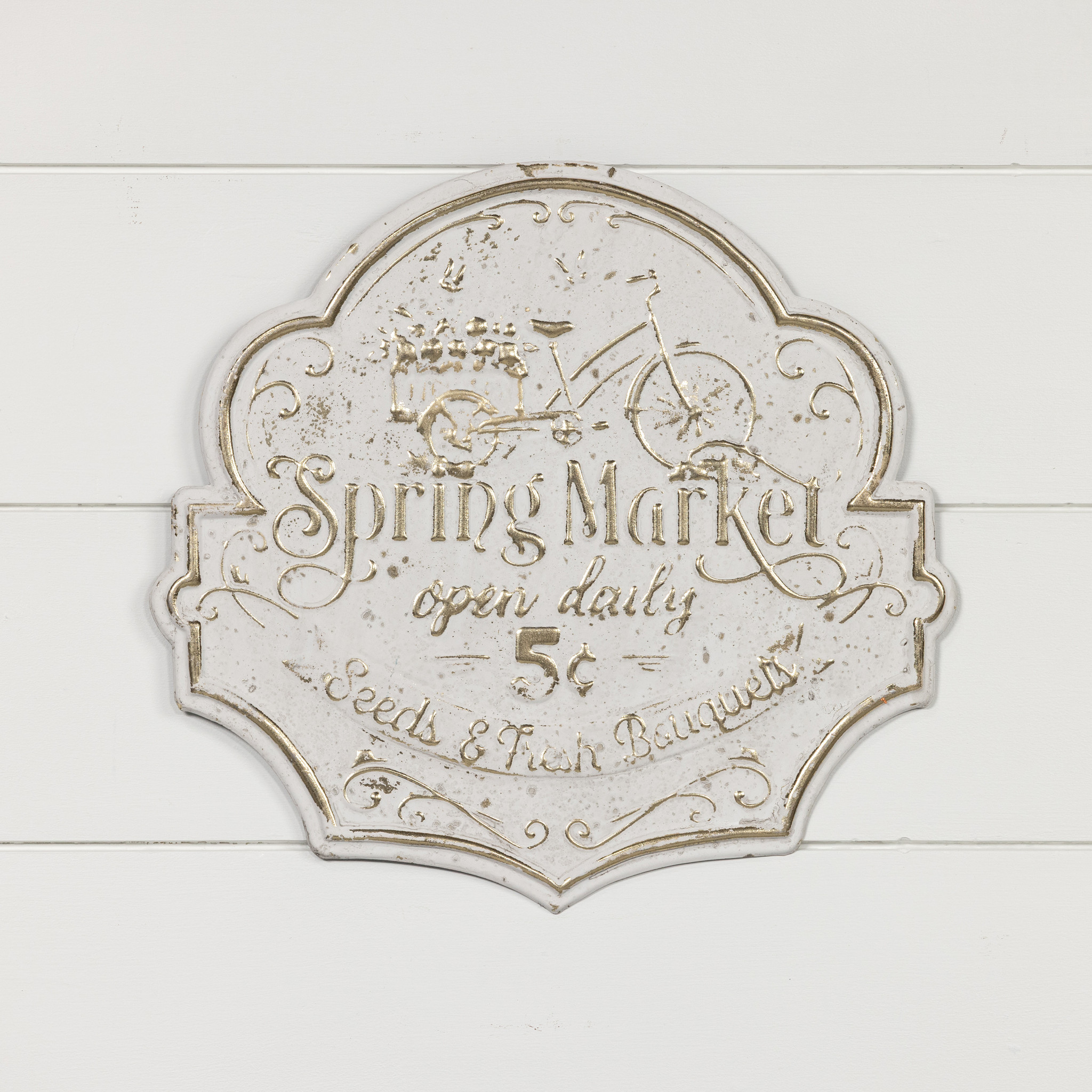 Gold & White Spring Market Sign, photo 4 of 5