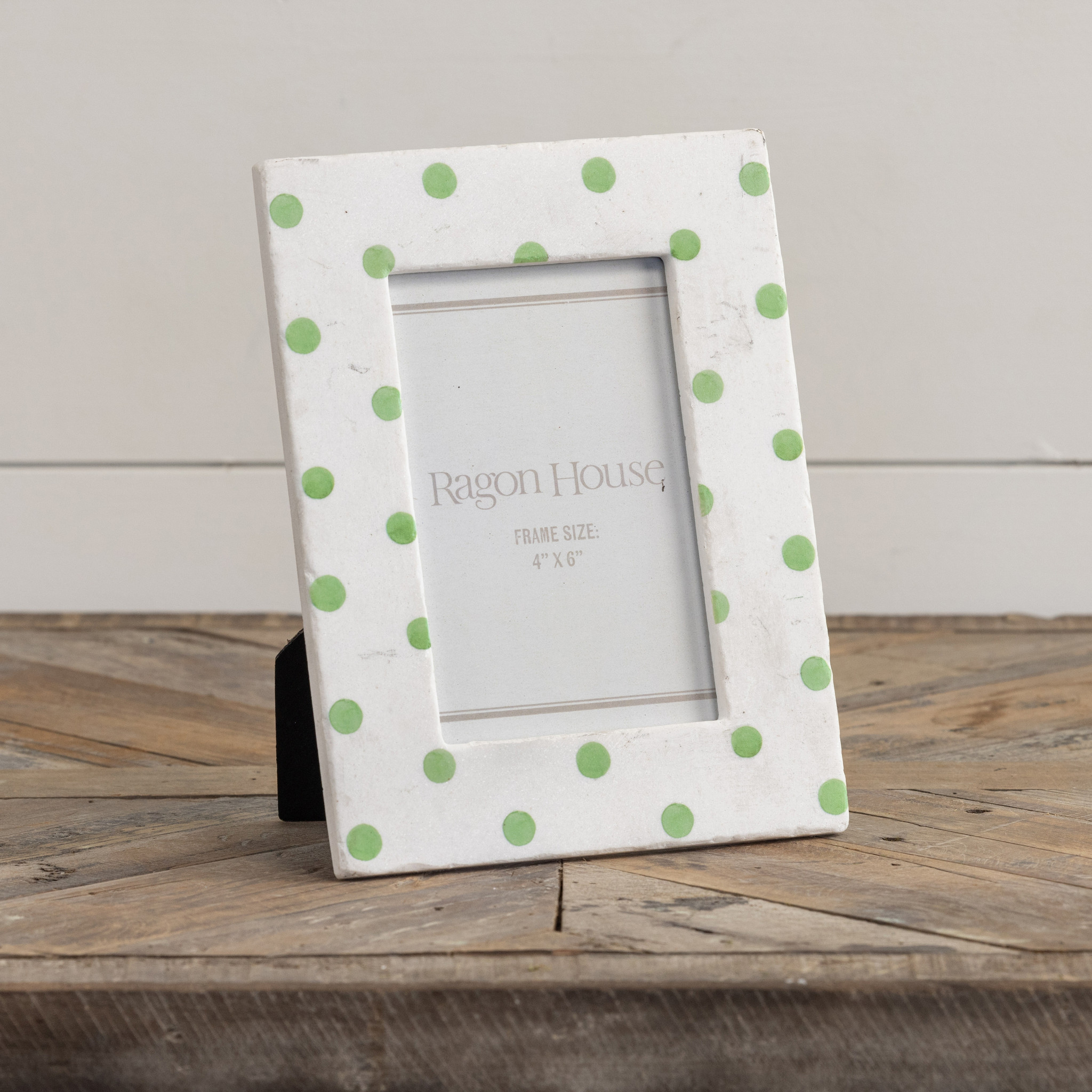 Green Dot Photo Frame, 4" × 6"