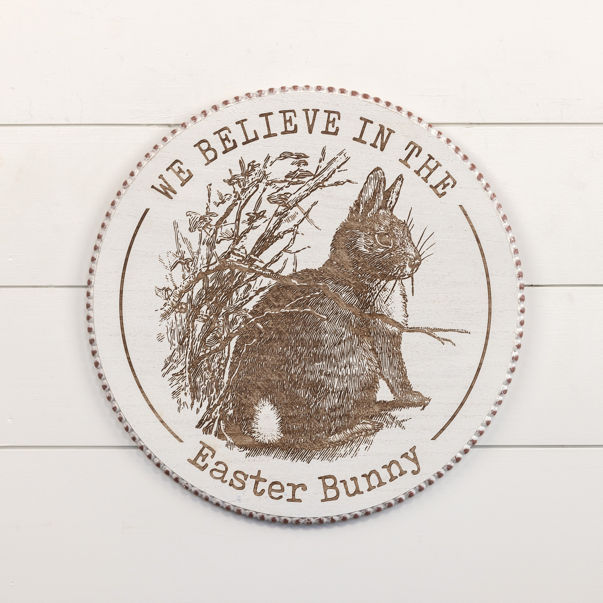 Round Brown Bunny Sign, photo 2 of 3