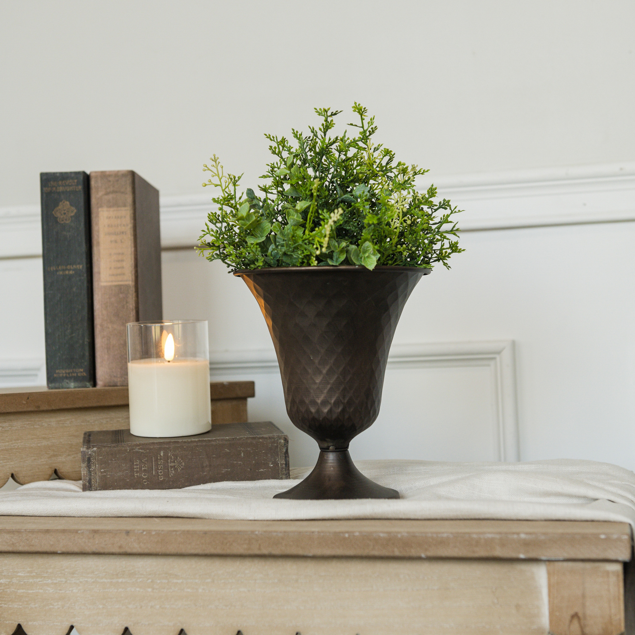 Flared Bronze Vase, 7.5"
