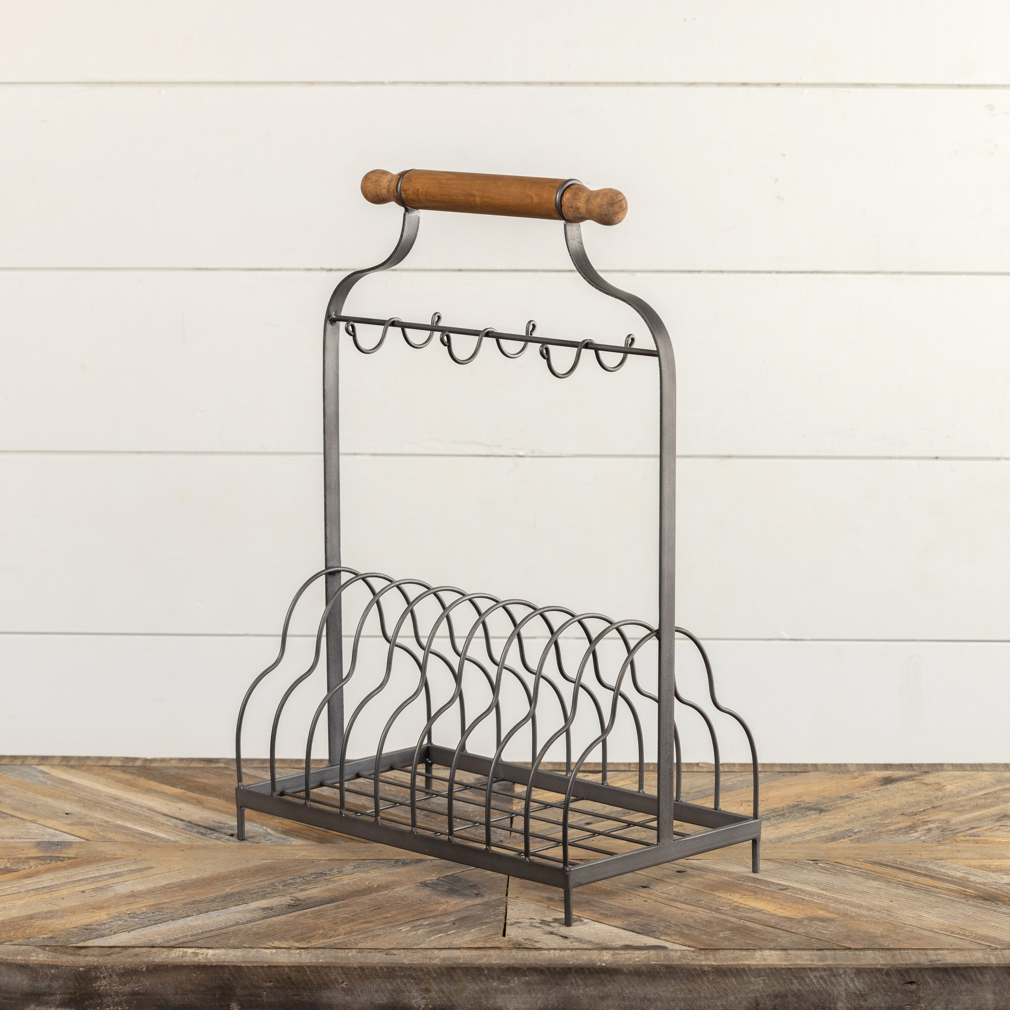 Tabletop Plate & Cup Rack with Handle, photo 2 of 3