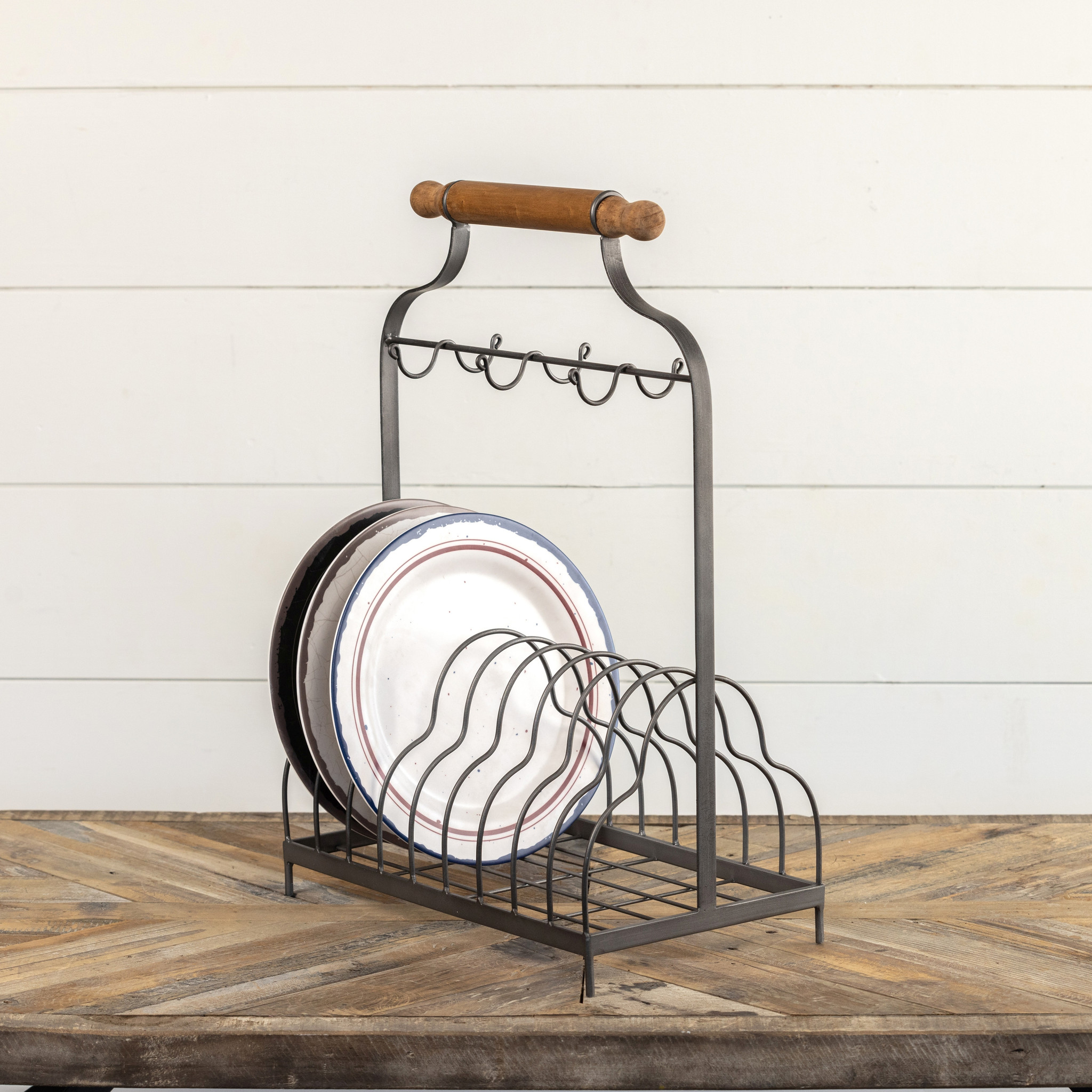 Tabletop Plate & Cup Rack with Handle, photo 3 of 3