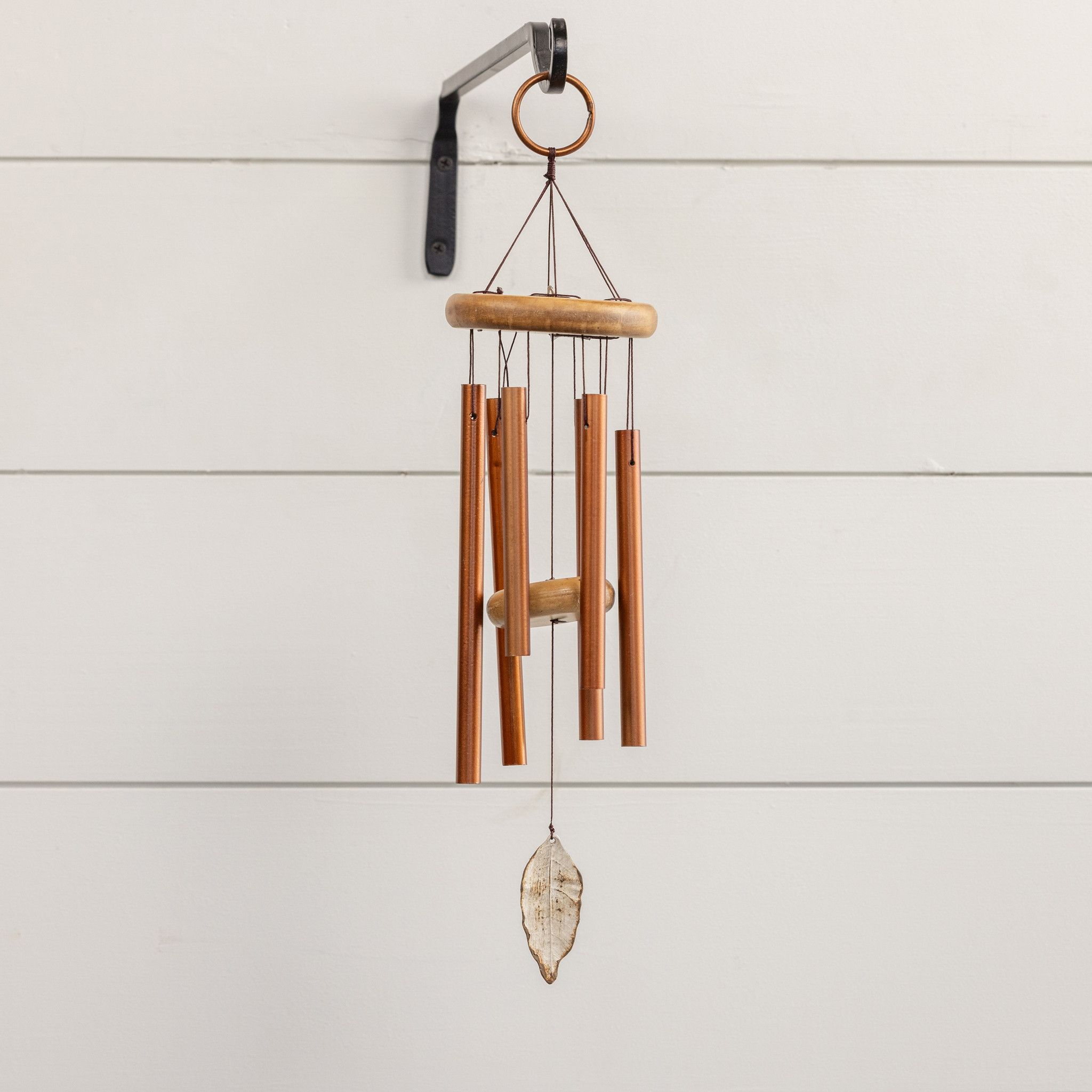 Bronze Wind Chime with Leaf