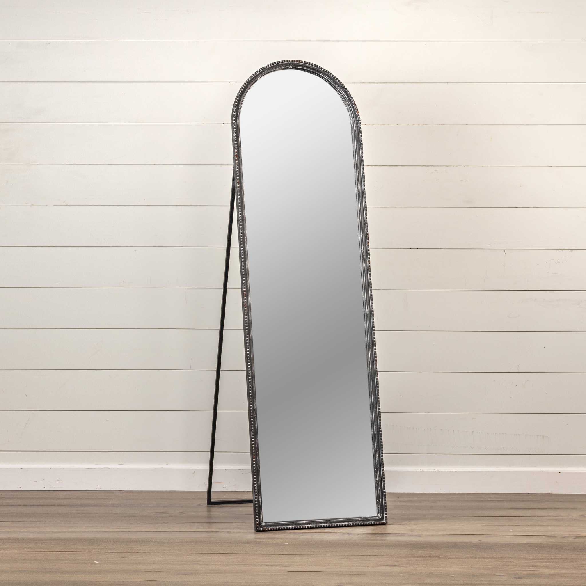 Black Arched Floor Mirror