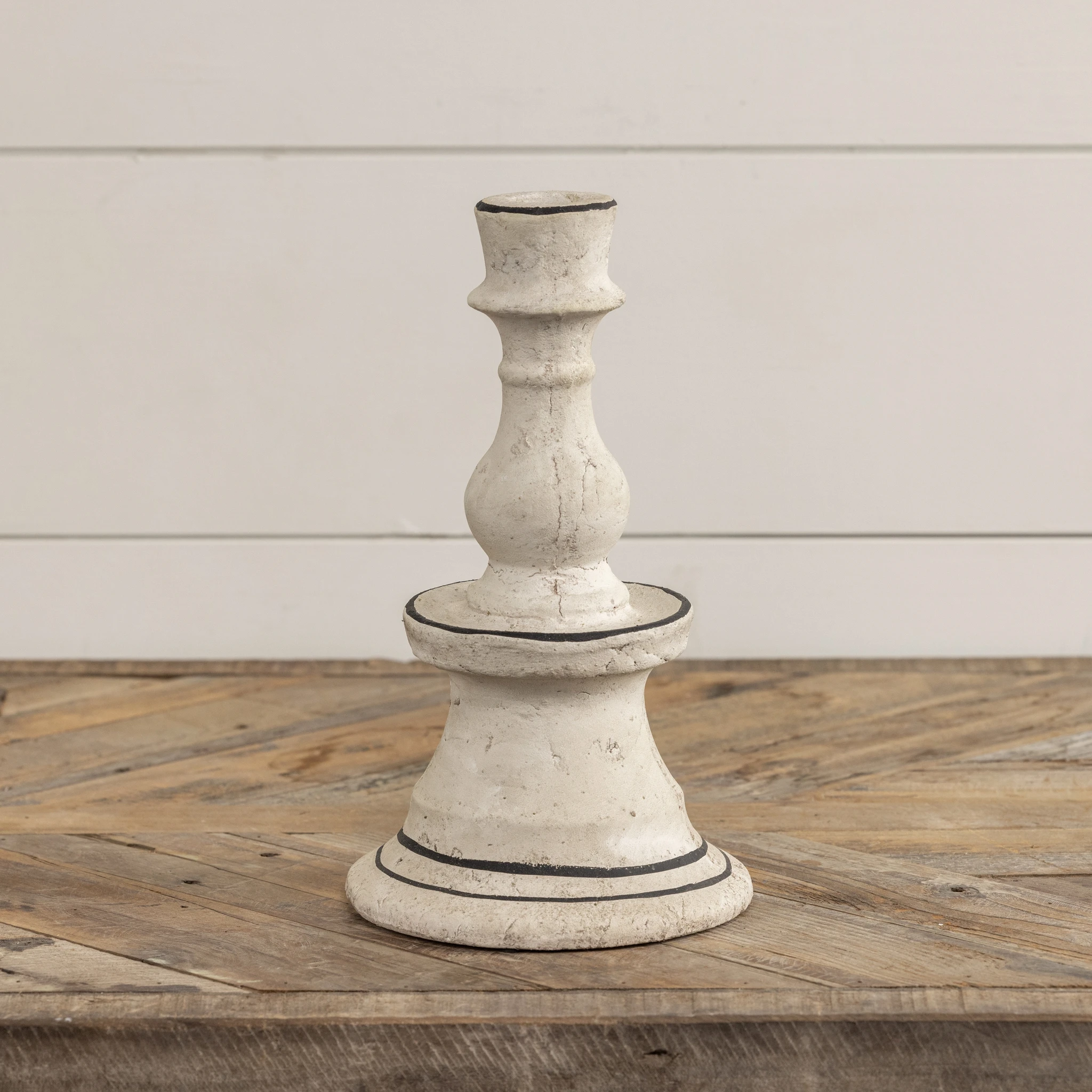 Black & White Taper Candlestick, 10.5", photo 4 of 4