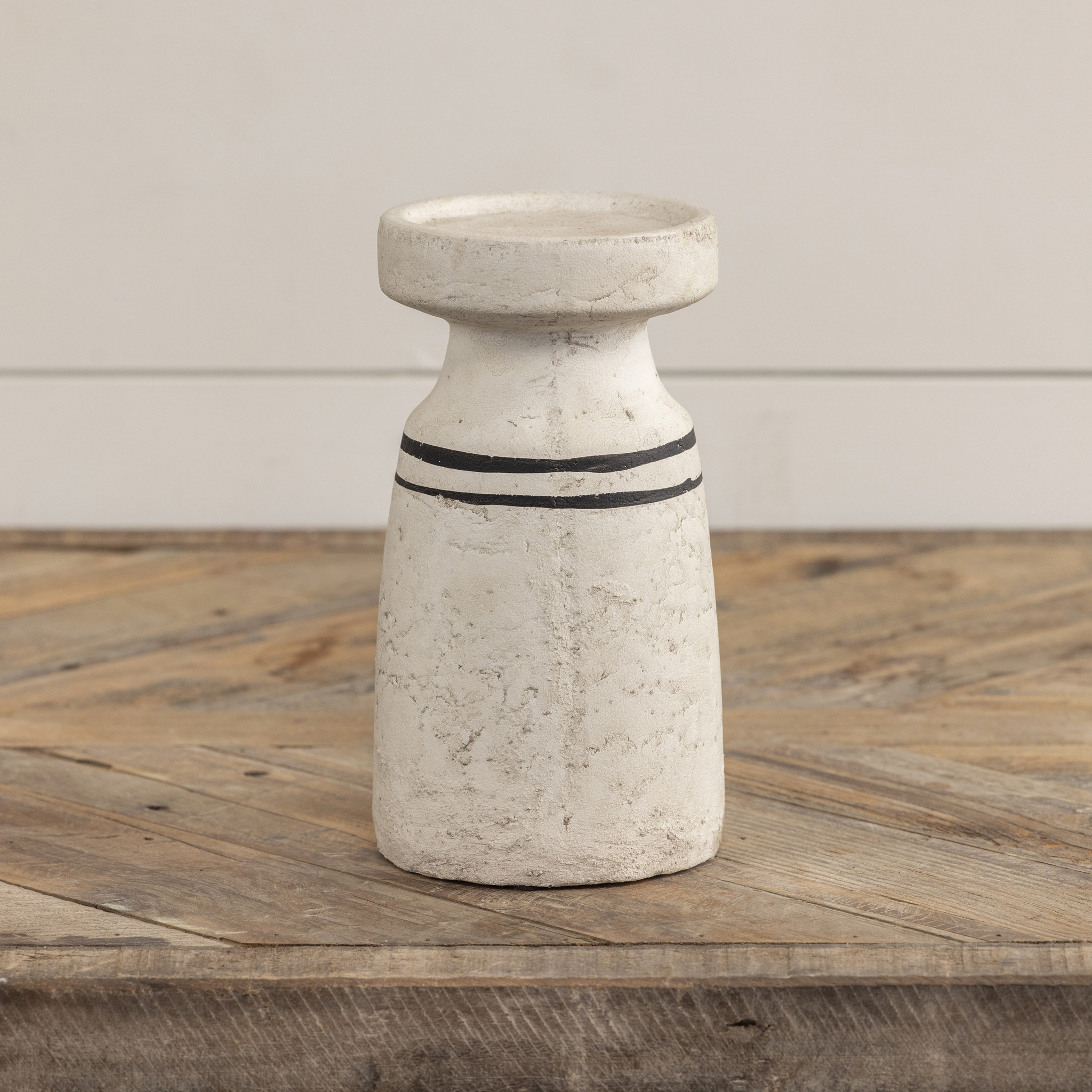 Black & White Pillar Candlestick, 7.5", photo 4 of 4