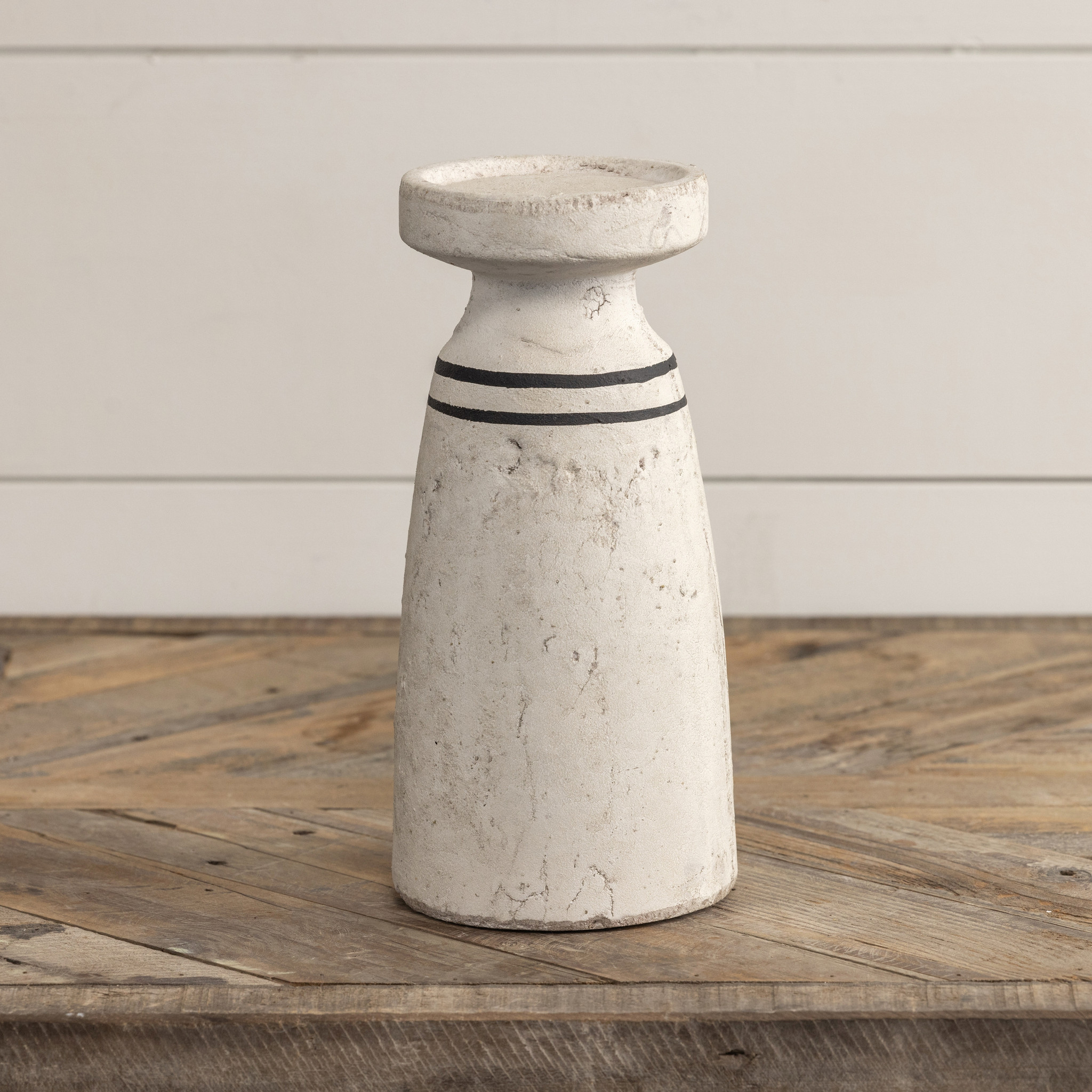 Black & White Pillar Candlestick, 9.5", photo 4 of 4