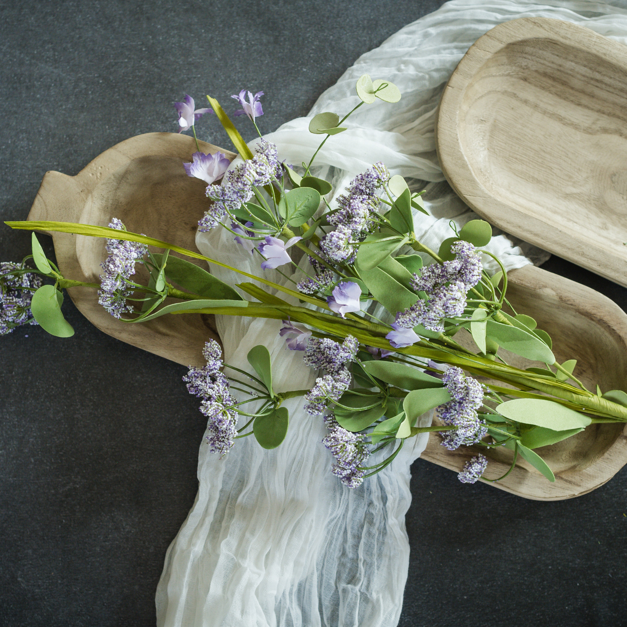 Purple Queen Anne's Lace & Wild Flower Spray, 32"