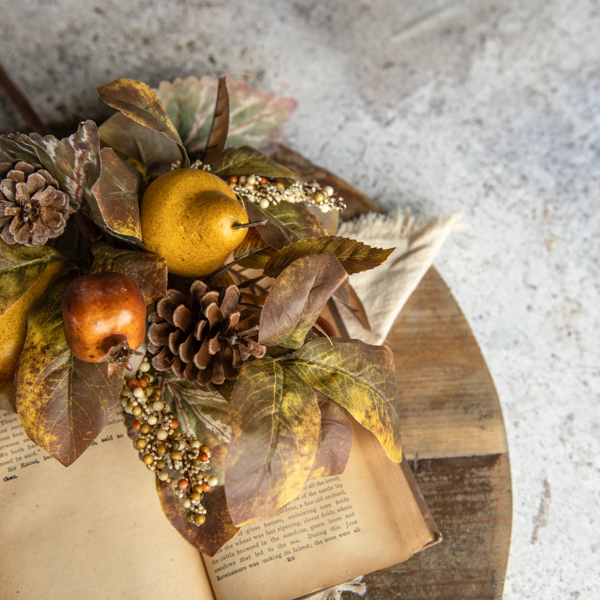 Mixed Gourd & Raspberry Garland, 6 ft, photo 2 of 3