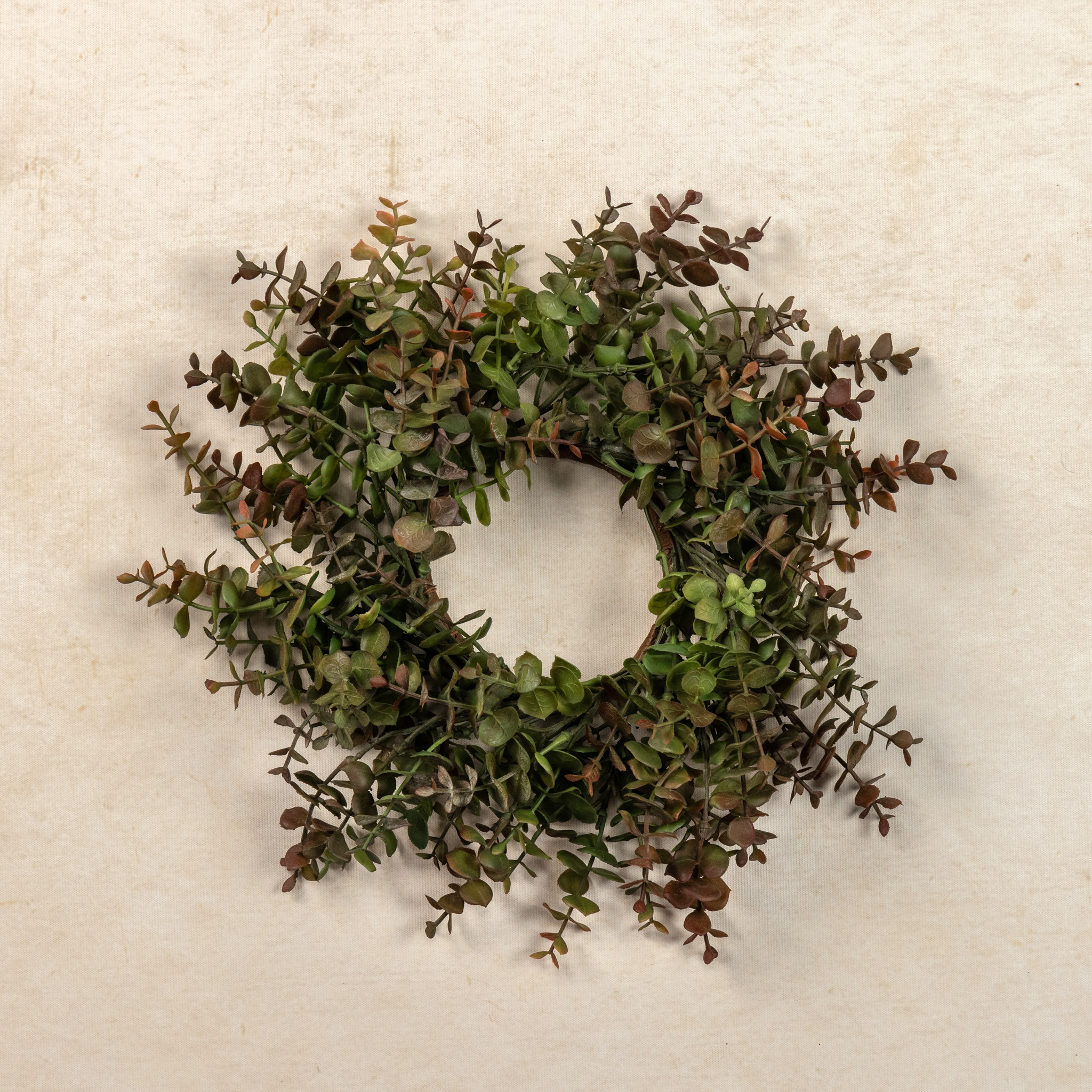 Olive Eucalyptus Candle Ring, 14"