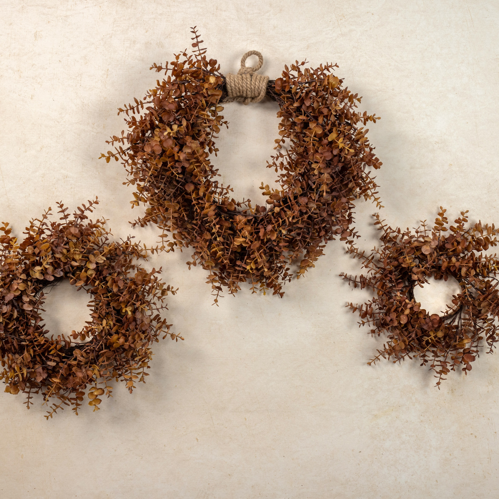Brown Eucalyptus Candle Ring, 14", photo 3 of 3
