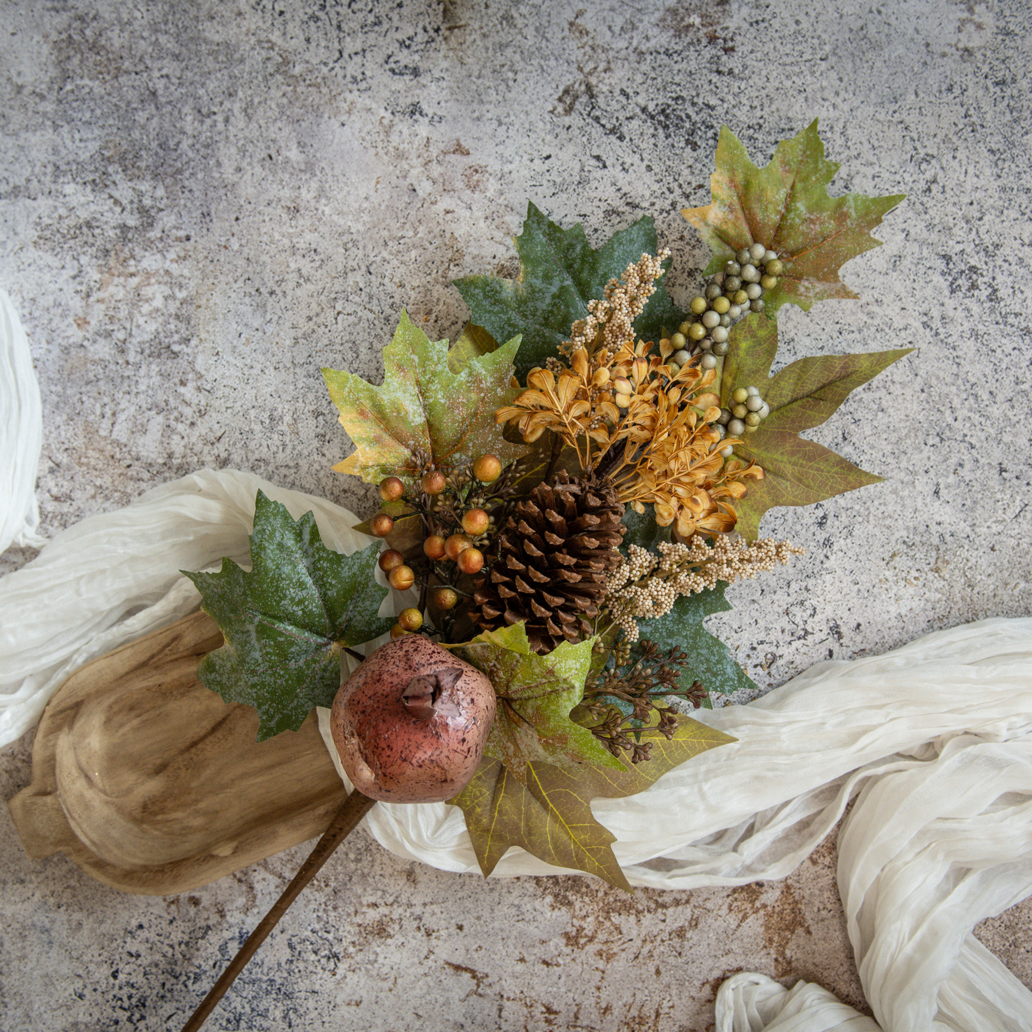 Pomegranate & Brown Berry Spray, 28"
