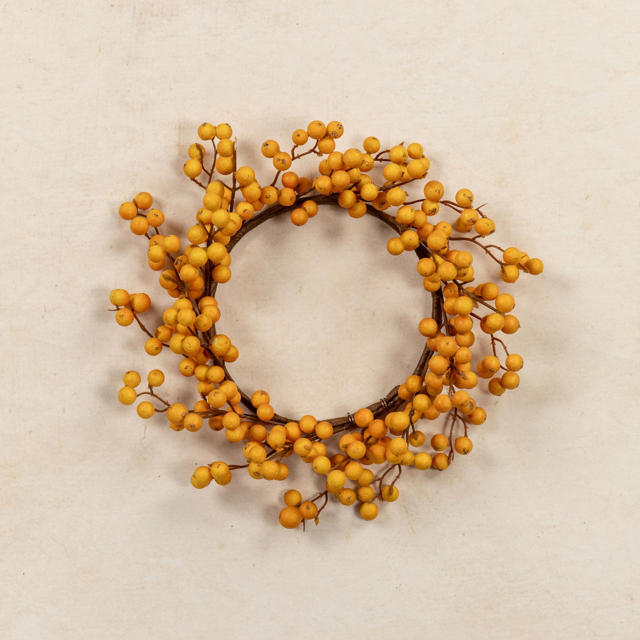 Dark Yellow Berry Candle Ring, 12", photo 3 of 4