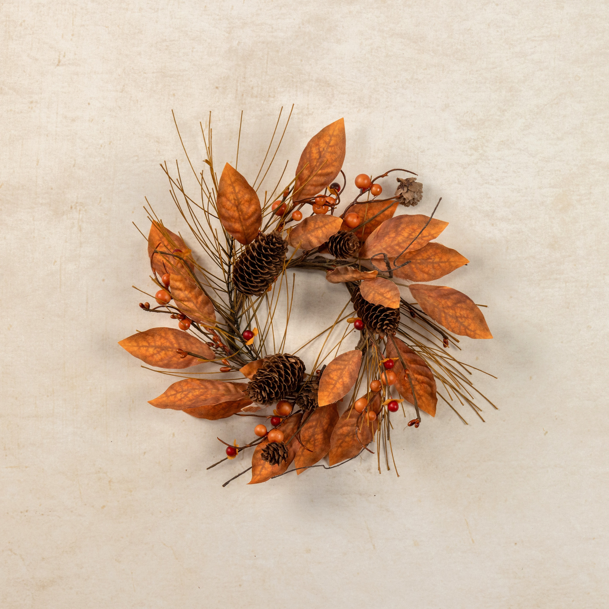 Orange Pine Candle Ring, 12", photo 2 of 3