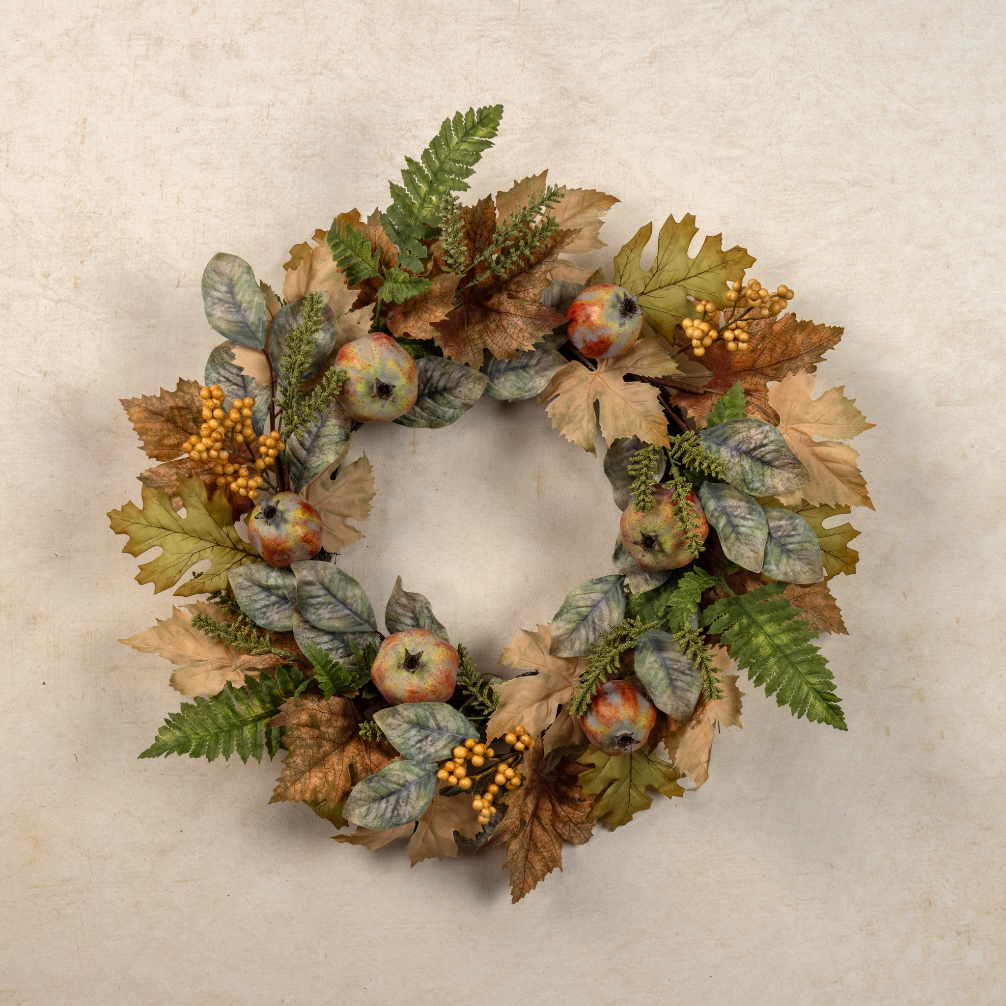 Pomegranate & Beige Berry Wreath, 24", photo 2 of 3