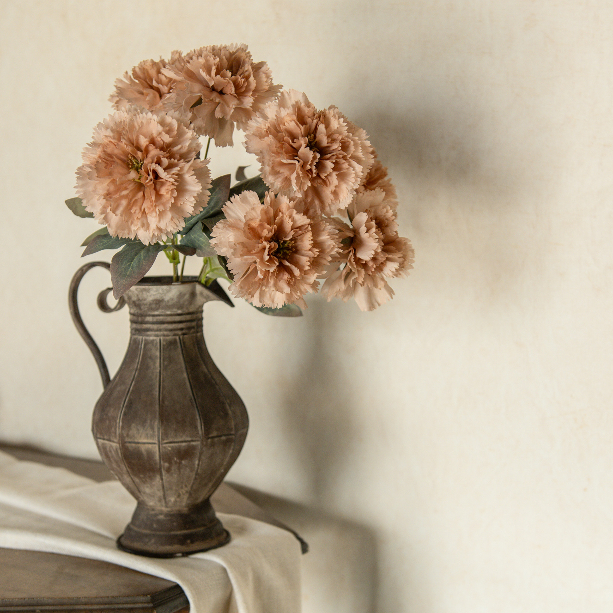 Beige Carnation Bush, 16.5", photo 2 of 4