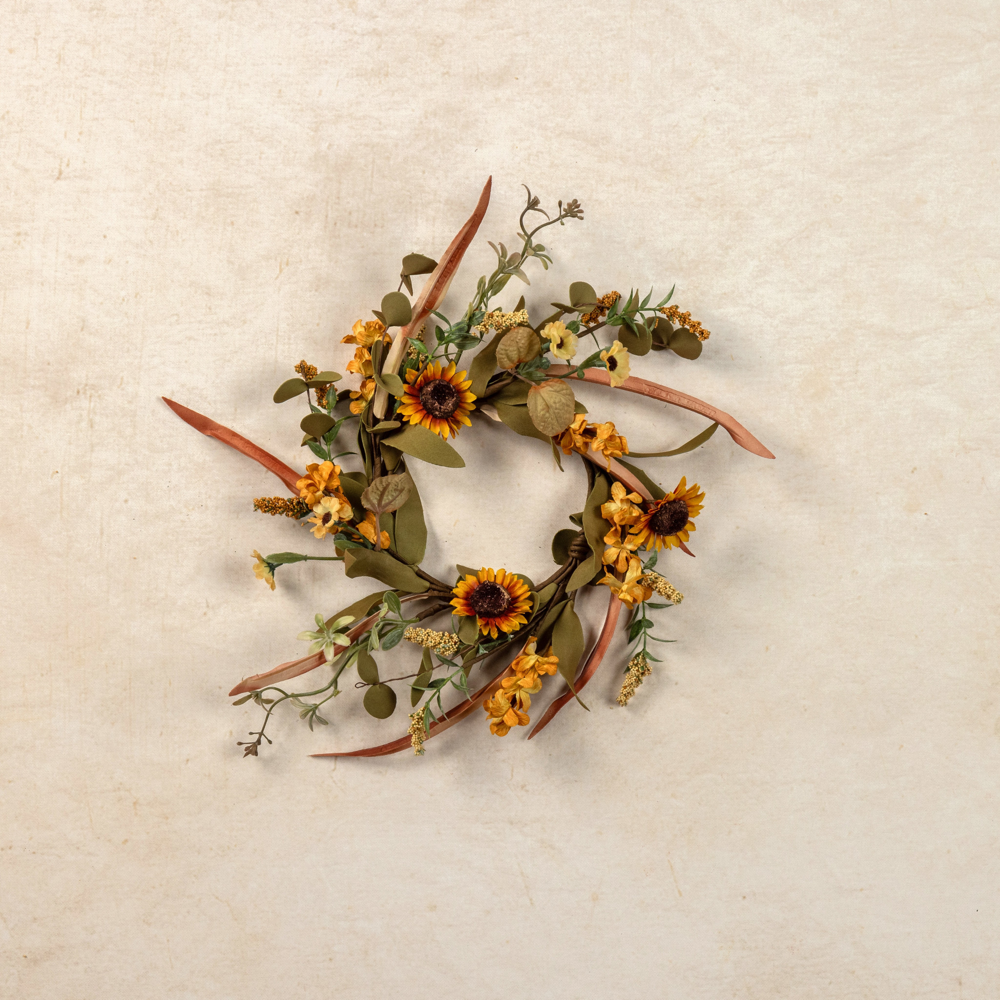 Mini Sunflower & Wild Flower Candle Ring, 10", photo 2 of 3