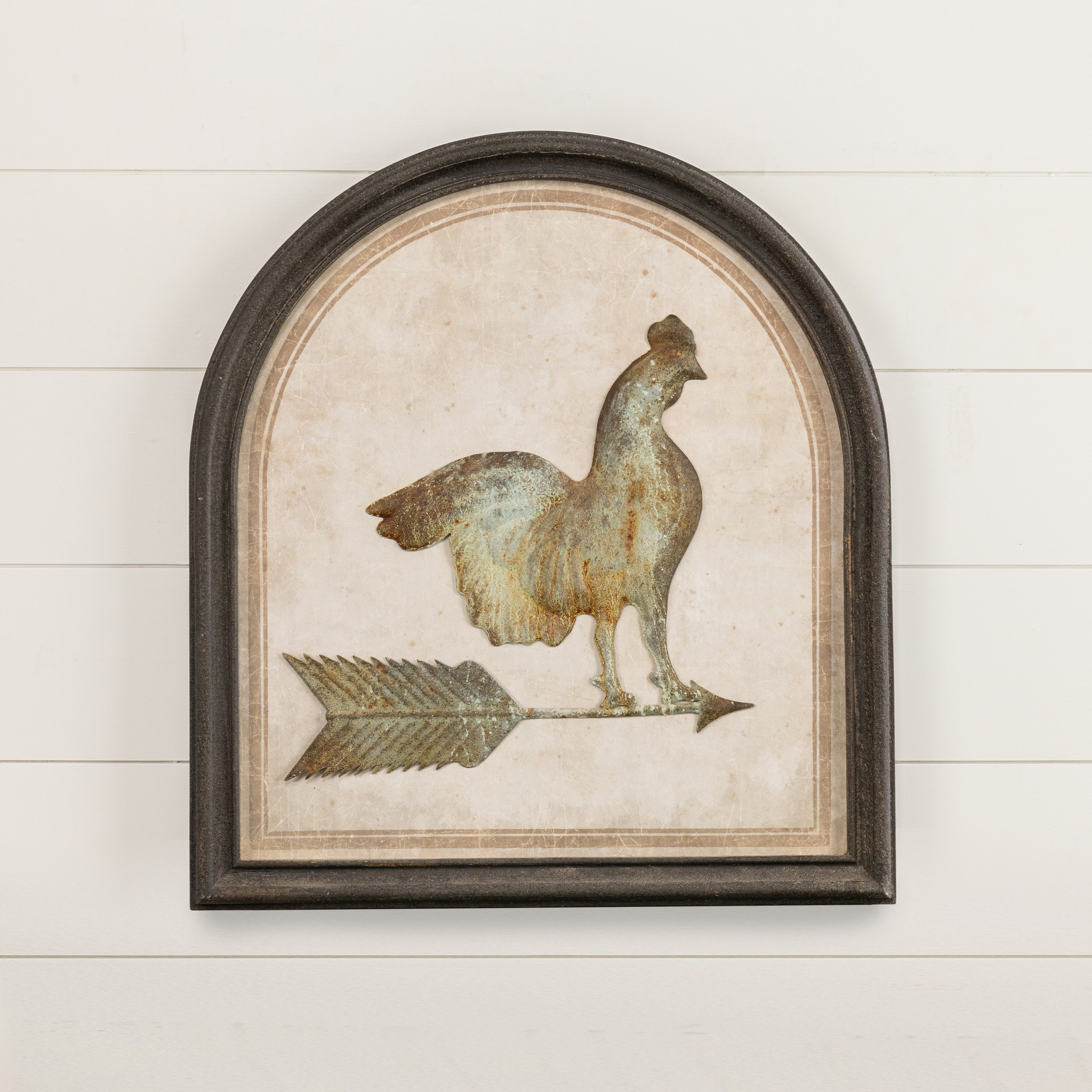 Framed Metal Rooster, 26", photo 2 of 2