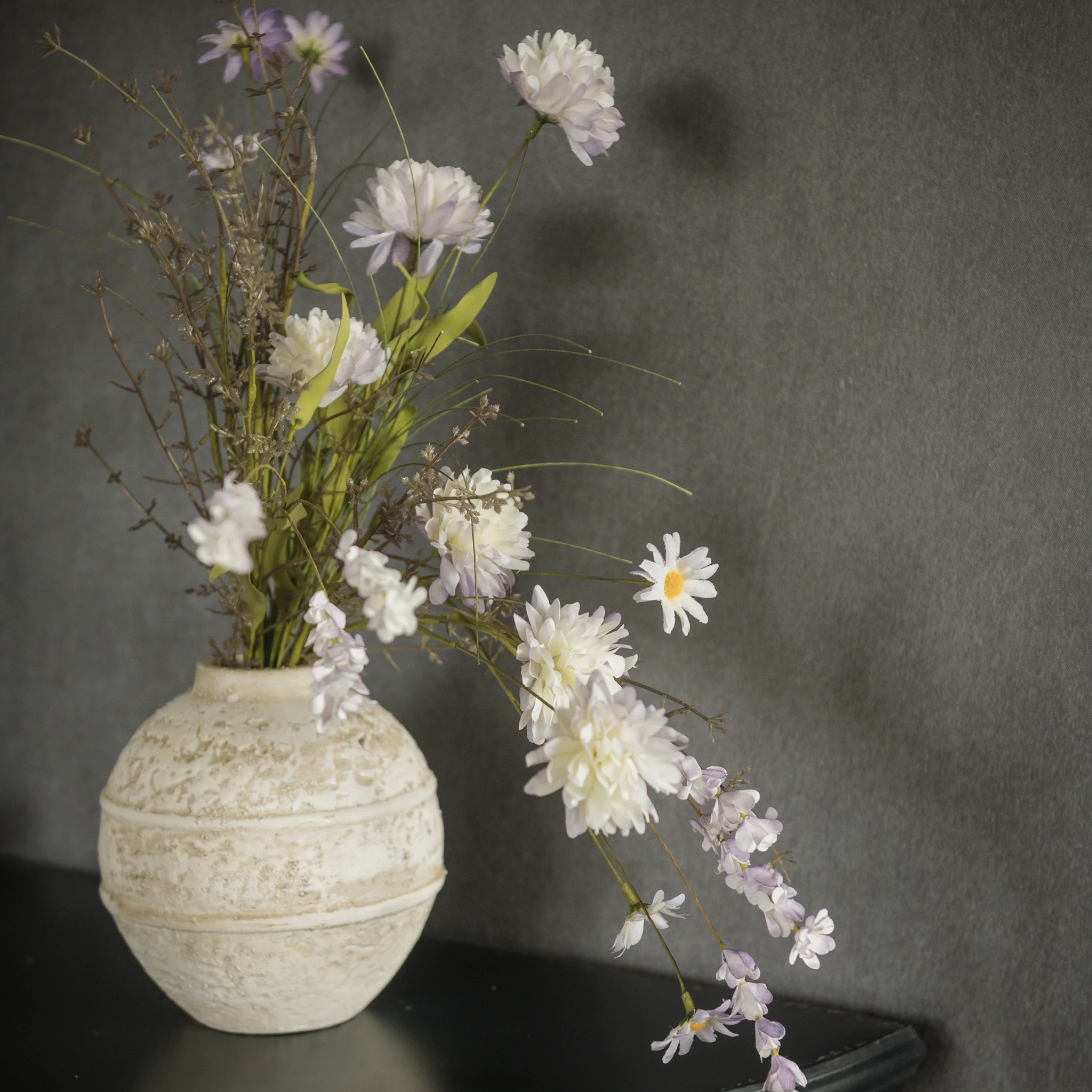 Light Purple Pom Pom Wildflower Spray, 22", photo 2 of 4
