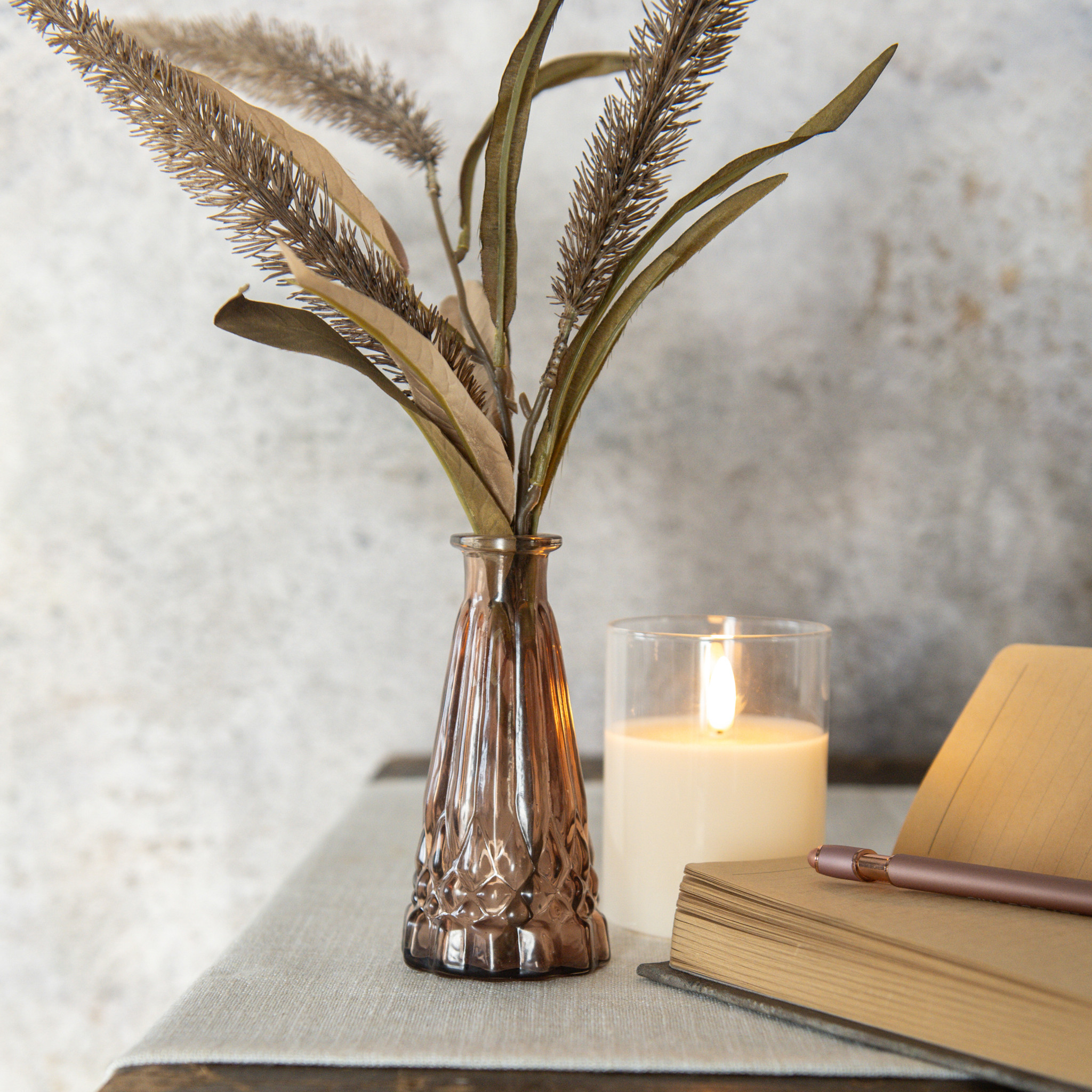 Amber Tapered Glass Bud Vase, 5.25", photo 2 of 5