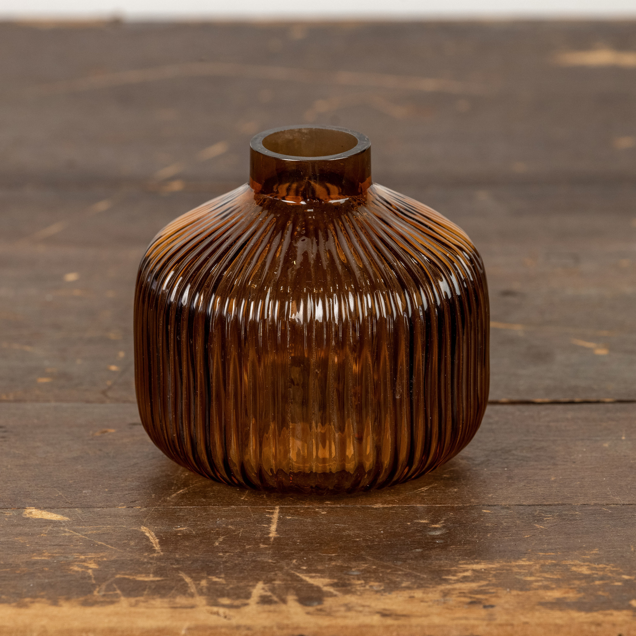 Brown Glass Vase, 4.25", photo 3 of 3