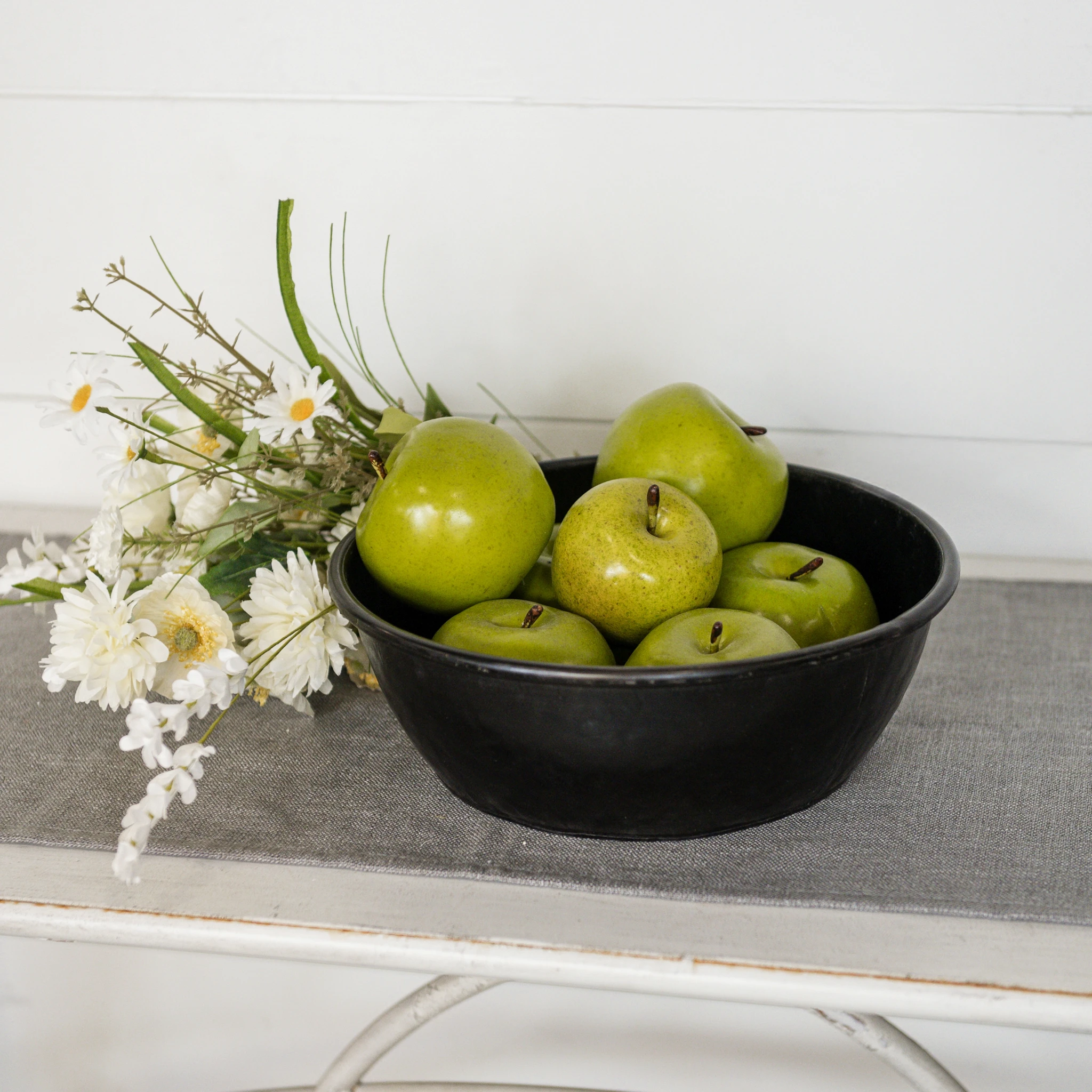 Aged Black Bowl, 10.5"