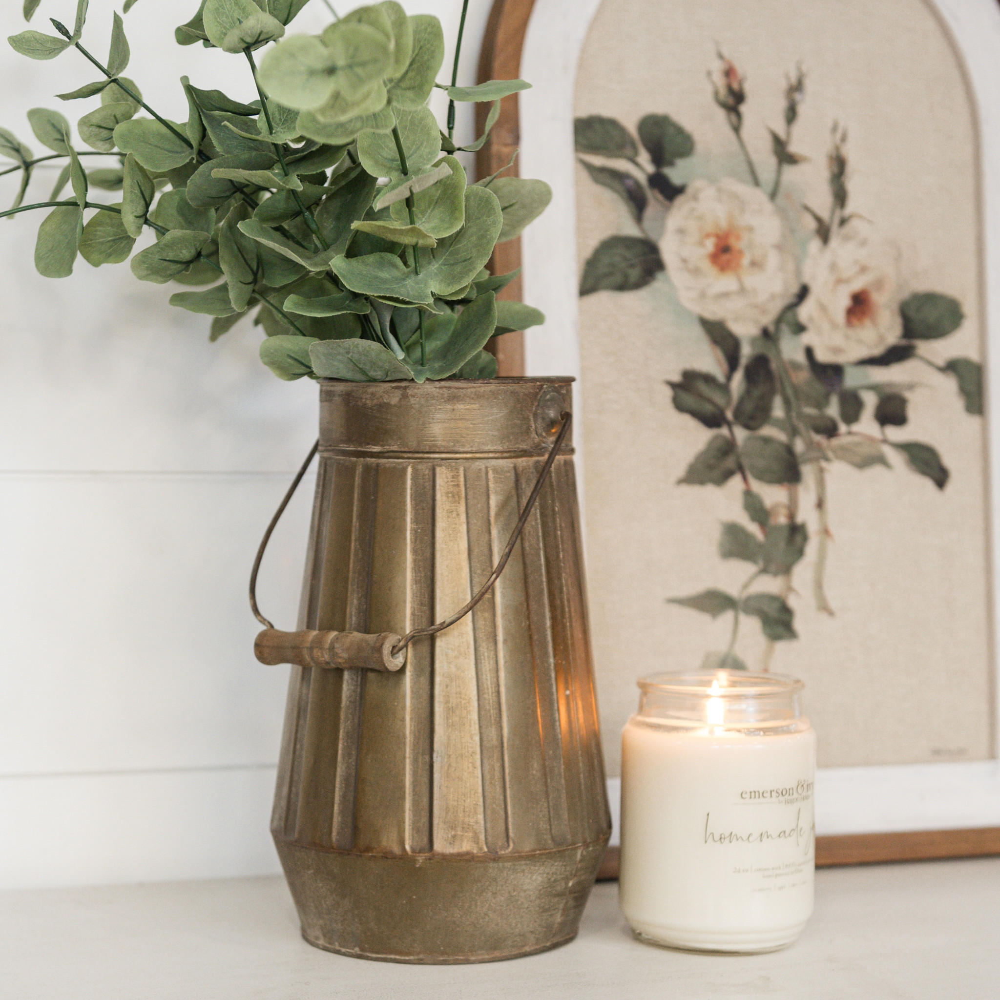 Bronze Vase with Handle, 11.25" — photo 1 of 2