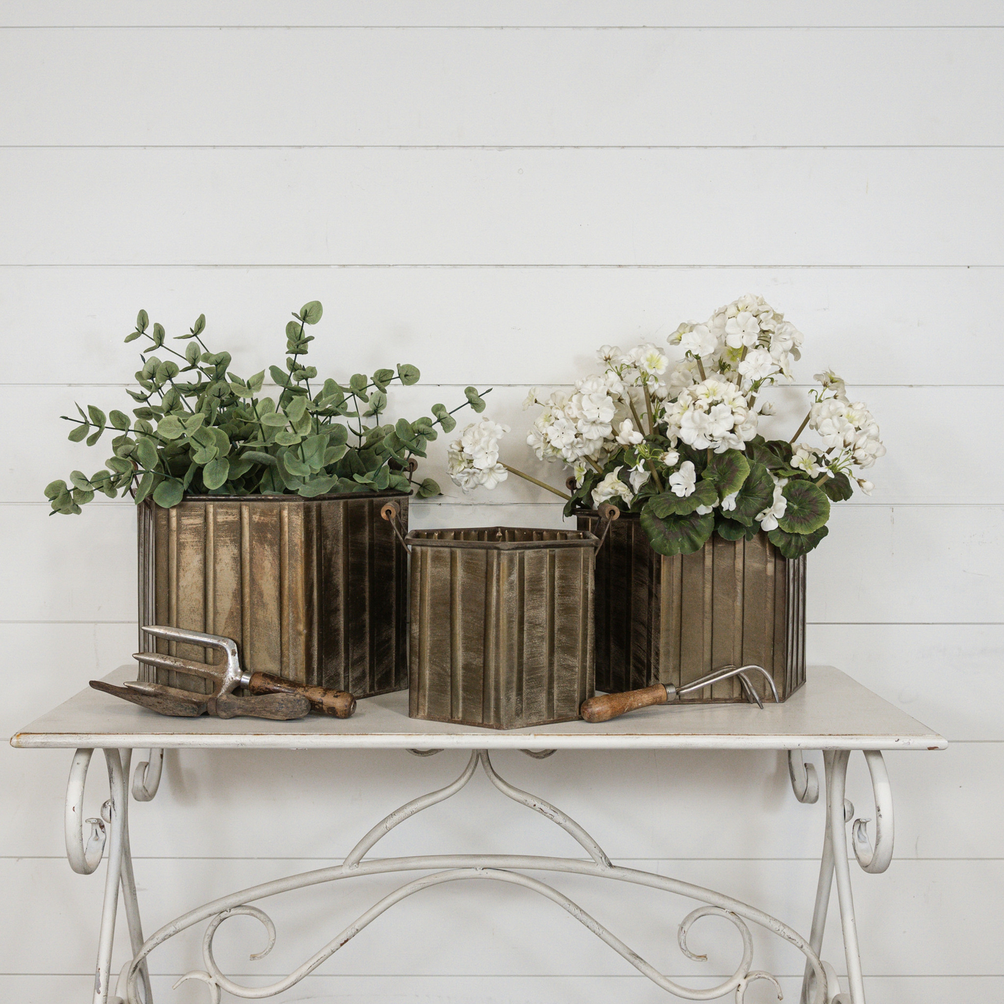 Hexagon Buckets, Set of 3 — photo 1 of 2