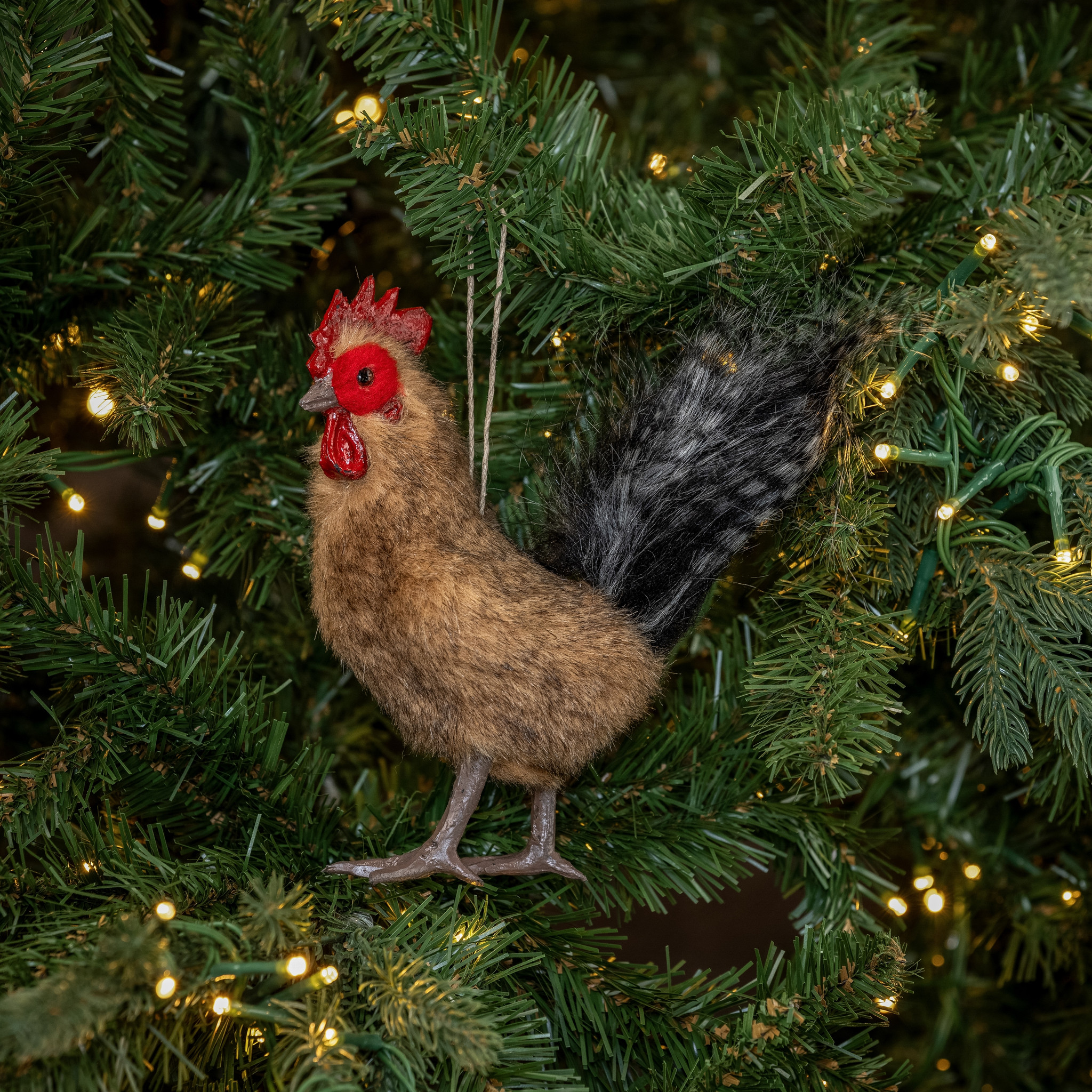 Fur Rooster Ornament, photo 2 of 3