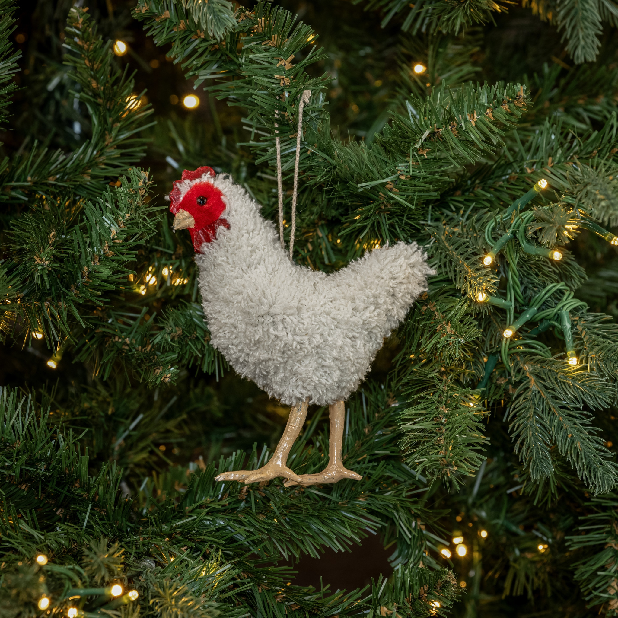 White Chicken Ornament, photo 3 of 4