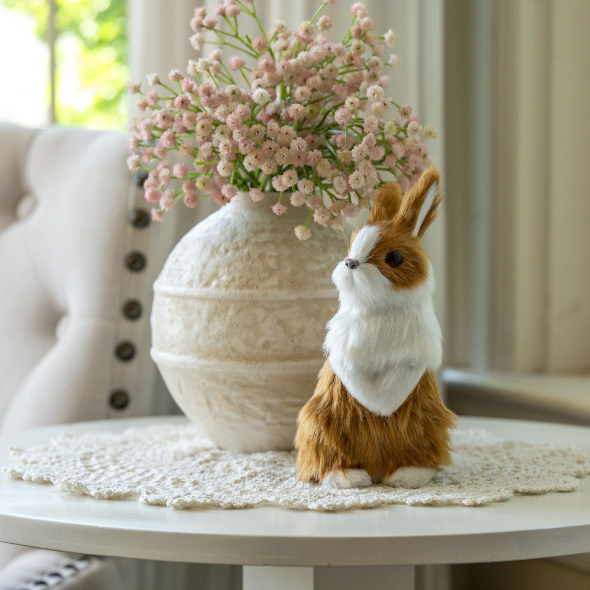 Brown & White Standing Bunny
