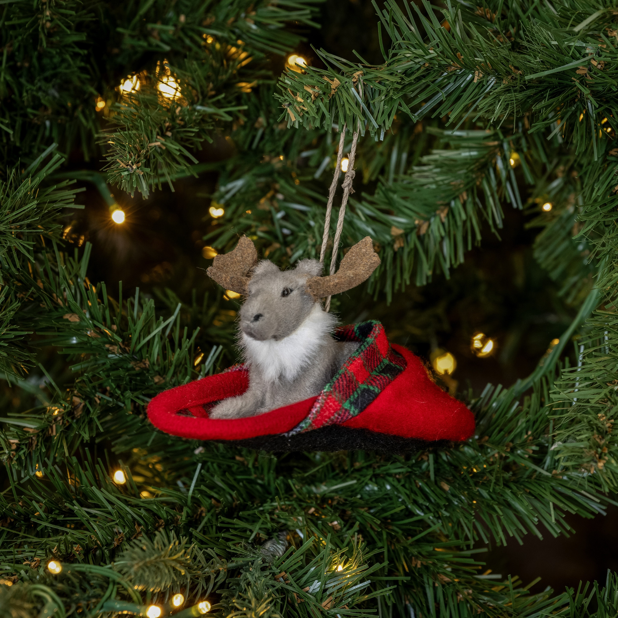 Moose in Slipper Ornament, photo 2 of 3